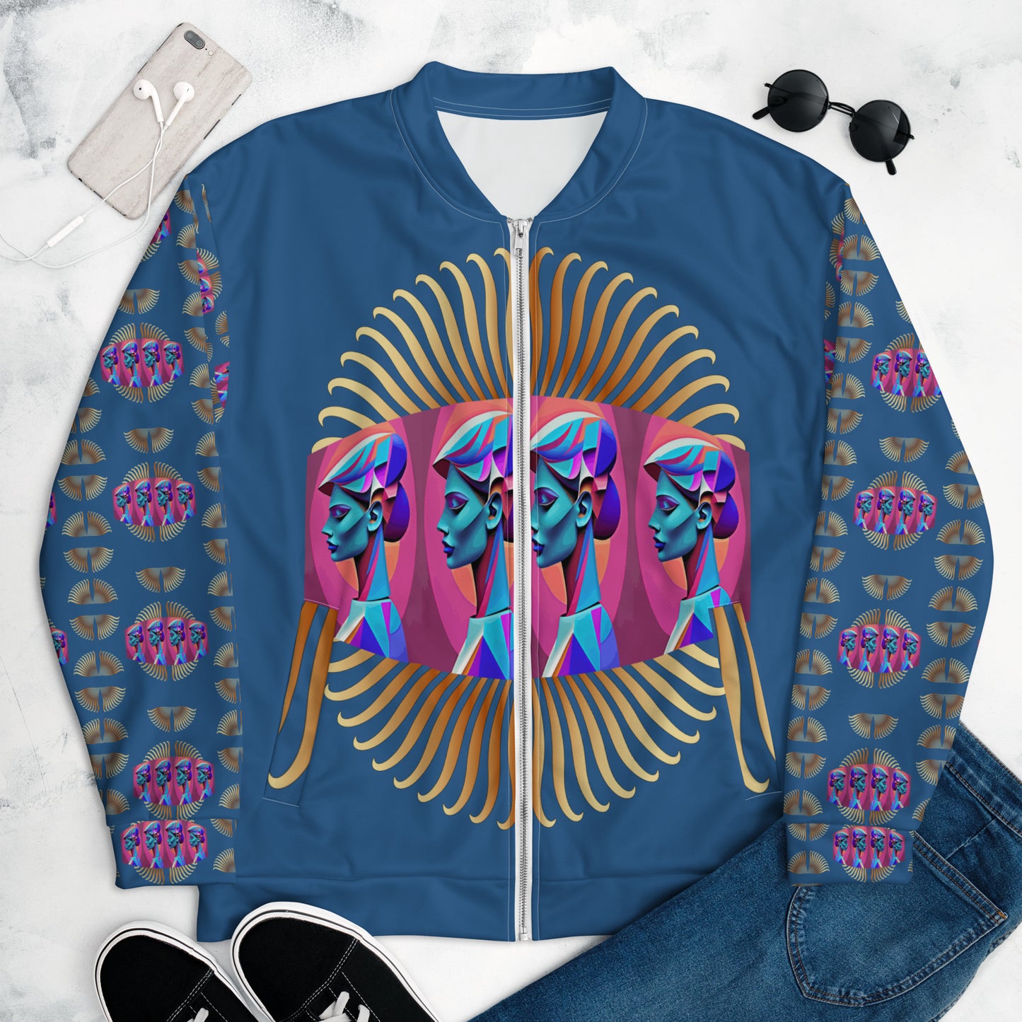 Unisex Bomber Jacket Kukloso Abstracticon No 23 - Free Shipping