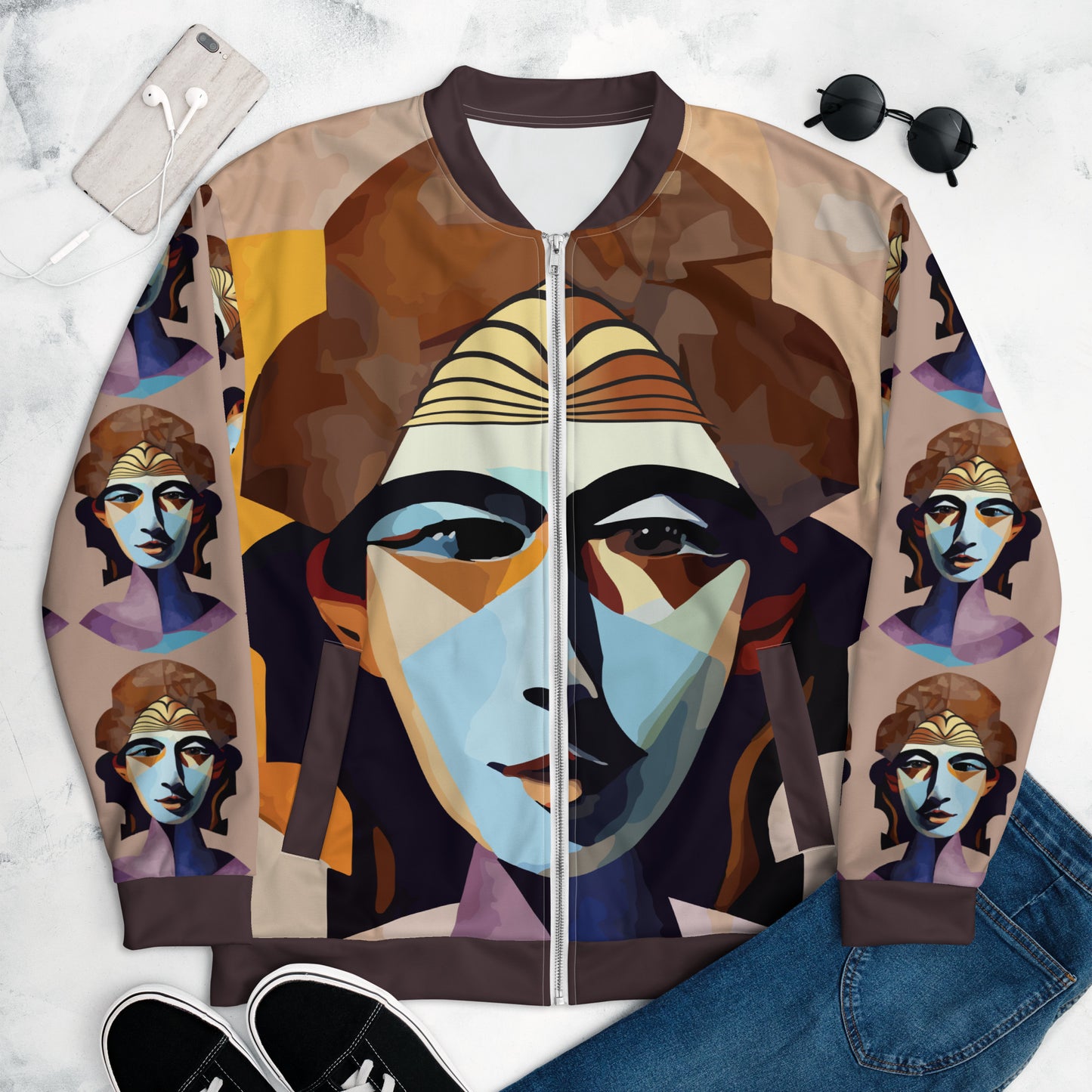 Unisex Bomber Jacket Kukloso Abstracticon No 29 - Free Shipping