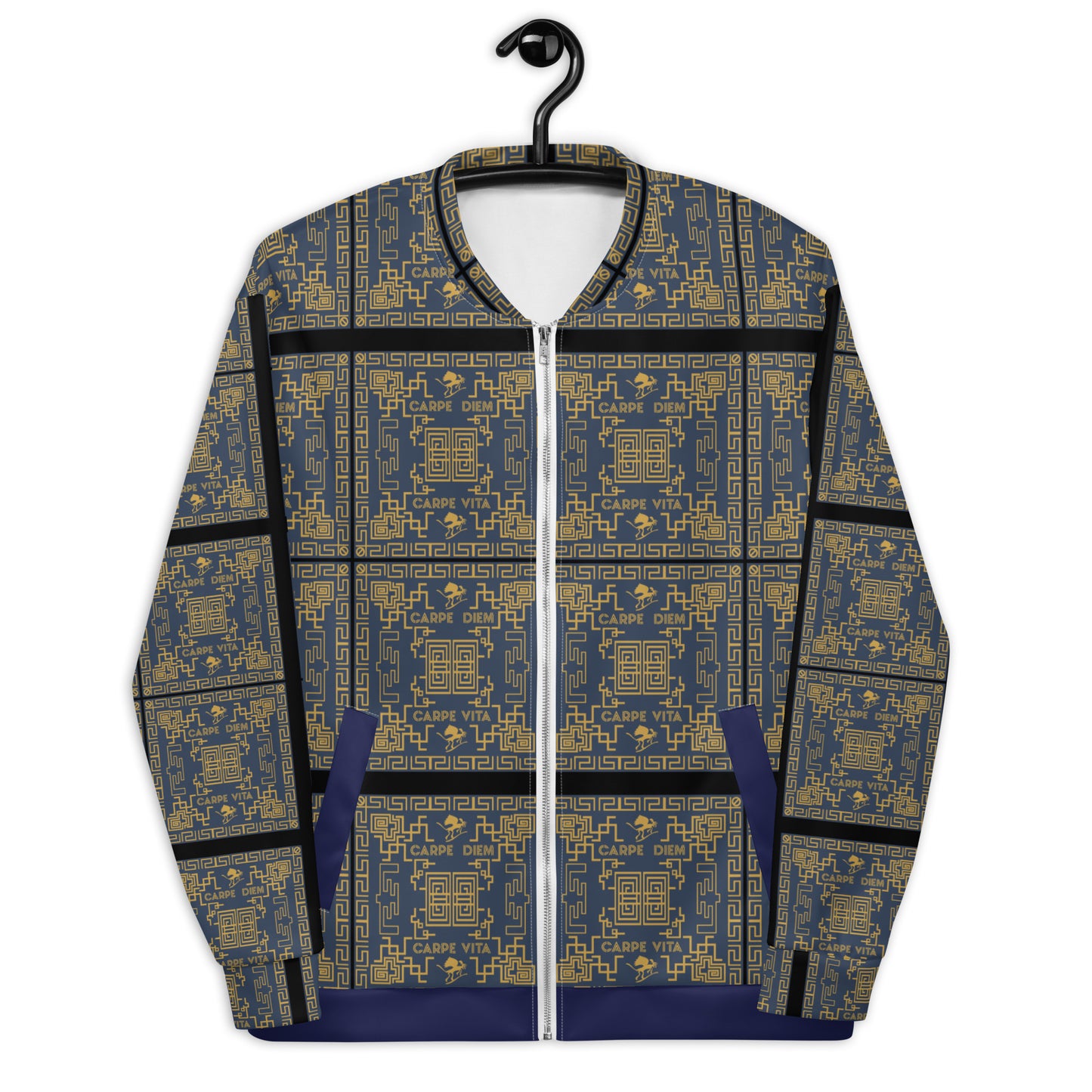 Unisex Bomber Jacket Kukloso Greek Border Carpe Diem No 50 No 3 - Free Shipping
