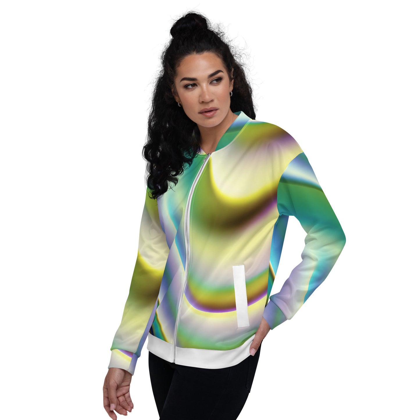 Unisex Bomber Jacket Kukloso Color Flow No 22 - Free Shipping