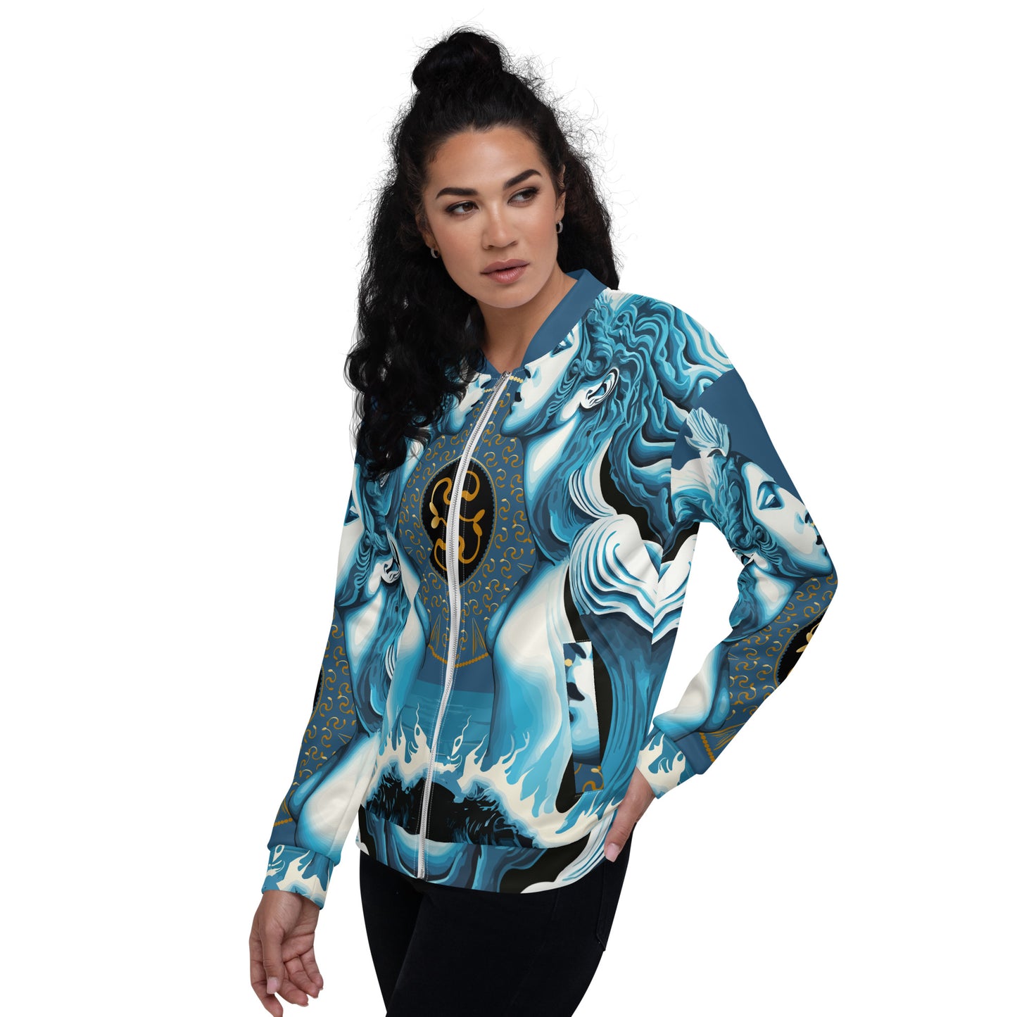 Unisex Bomber Jacket Kukloso Sea Siren No 2 Free Shipping