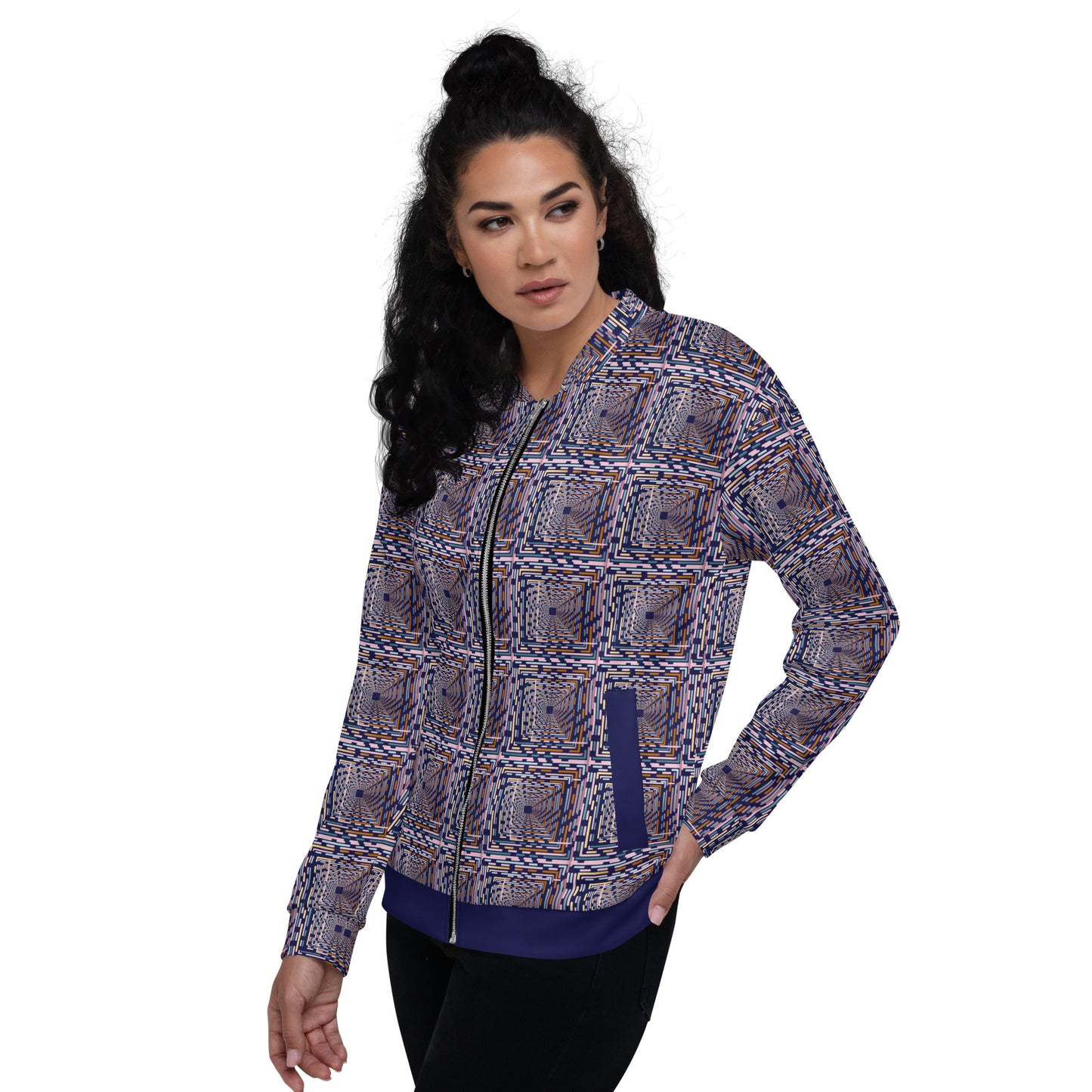 Unisex Bomber Jacket Kuklos Pattern No 57 No 2 Free Shipping