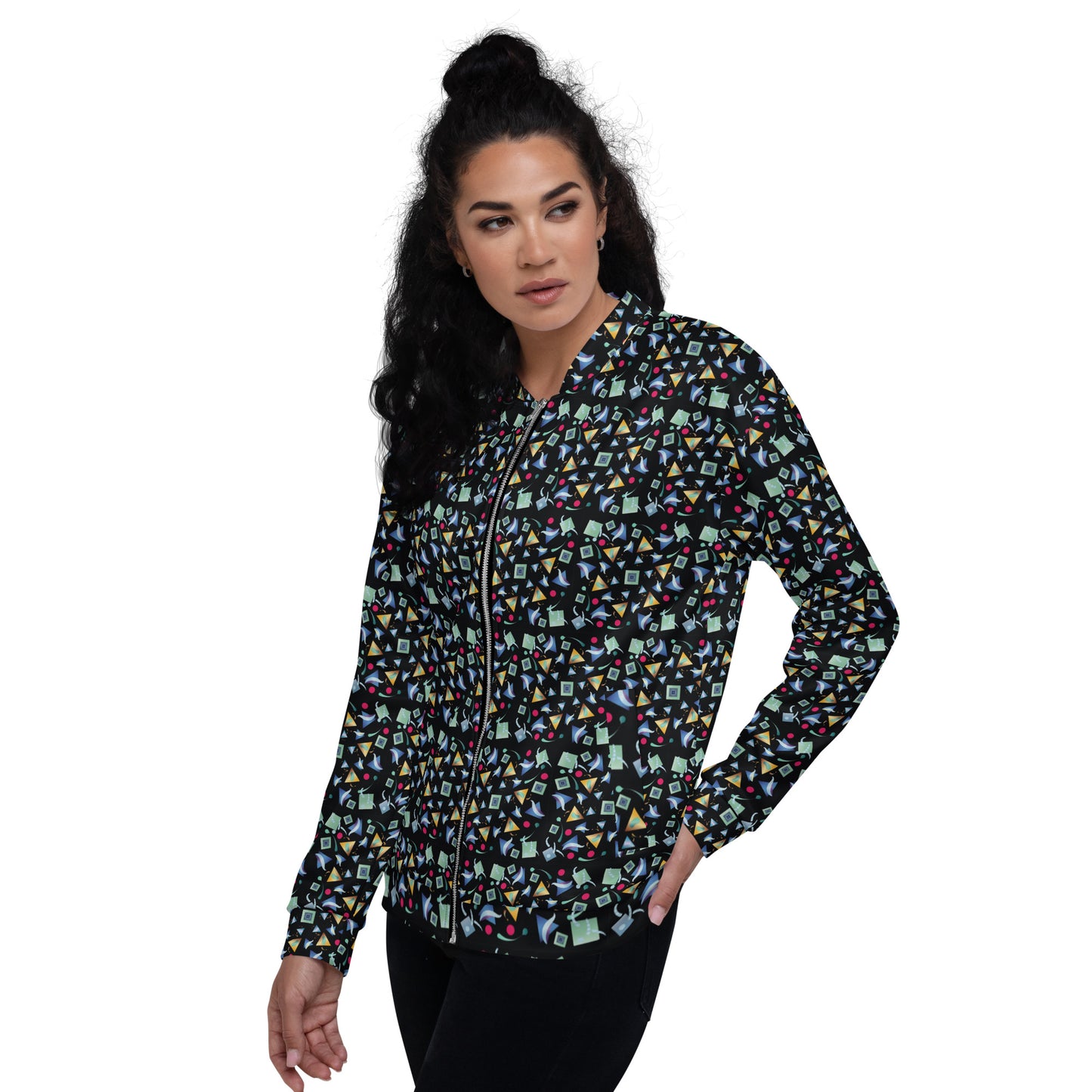 Unisex Bomber Jacket Kukloso Whimsical No 11 B Free Shipping