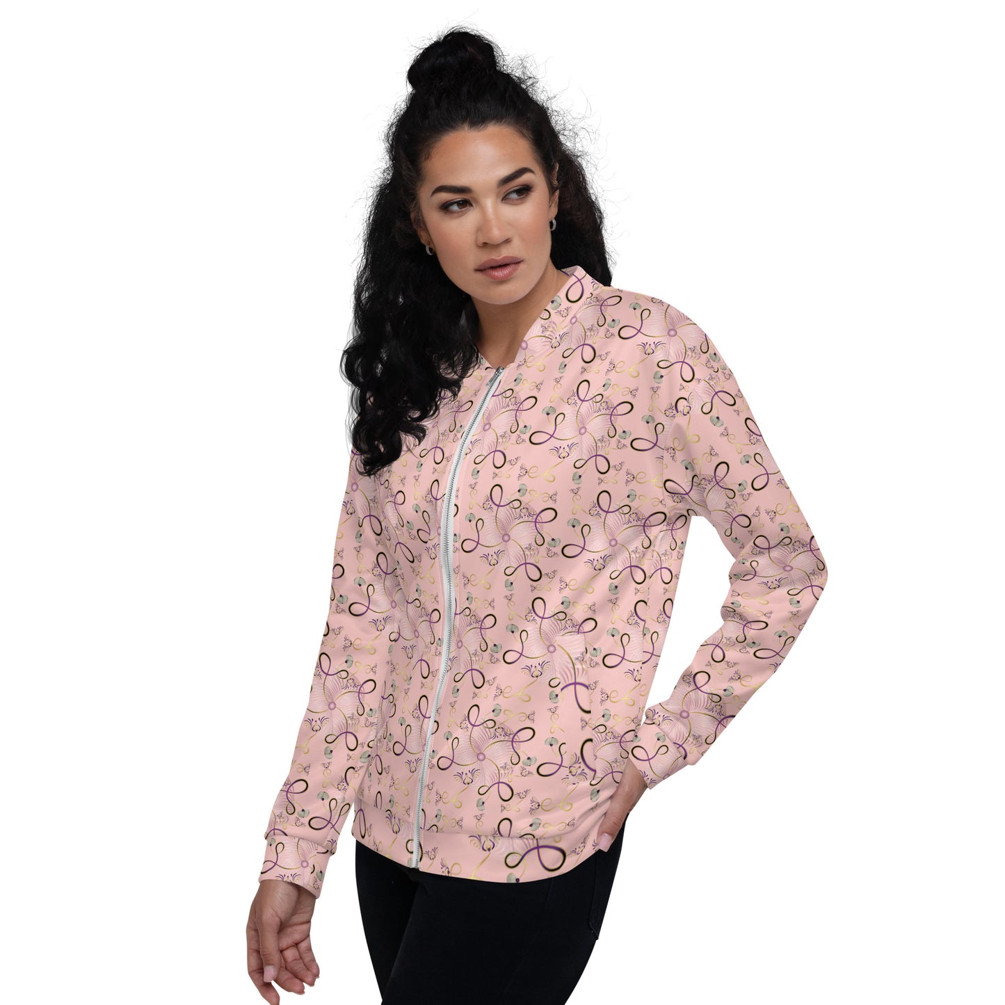 Unisex Bomber Jacket Kukloso Whimsical No 25 B Free Shipping