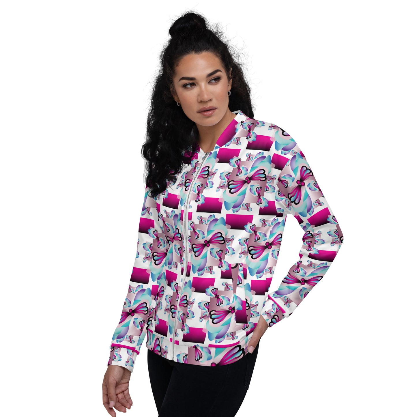 Unisex Bomber Jacket Kukloso Whimsical No 32 A Free Shipping