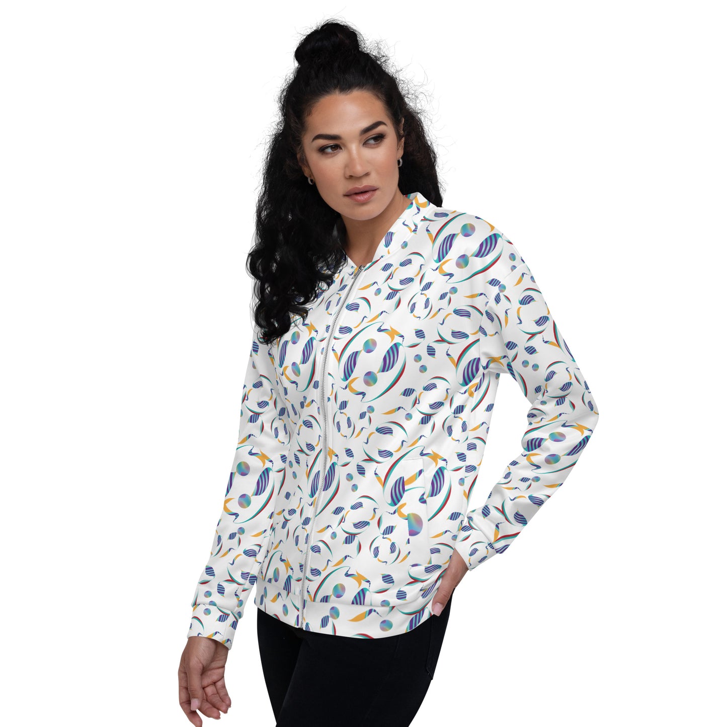 Unisex Bomber Jacket klukoso Whimsical No 80 D Free Shipping