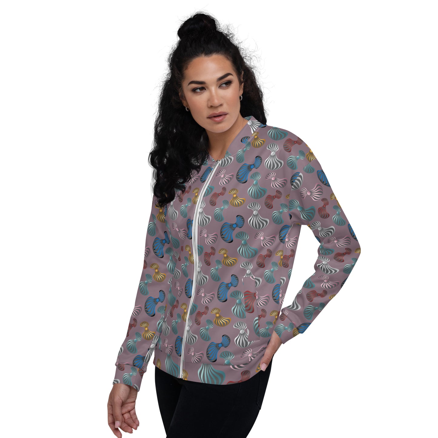 Unisex Bomber Jacket Kukloso Whimsical No 75 C Free Shipping