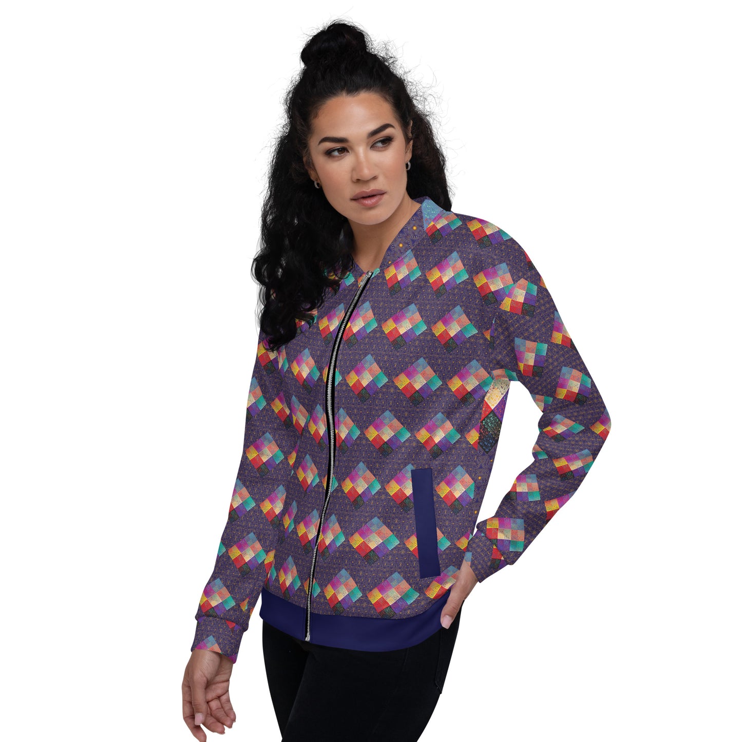 Unisex Bomber Jacket Kukloso Melange de fleur Composite No 50 C Free Shipping