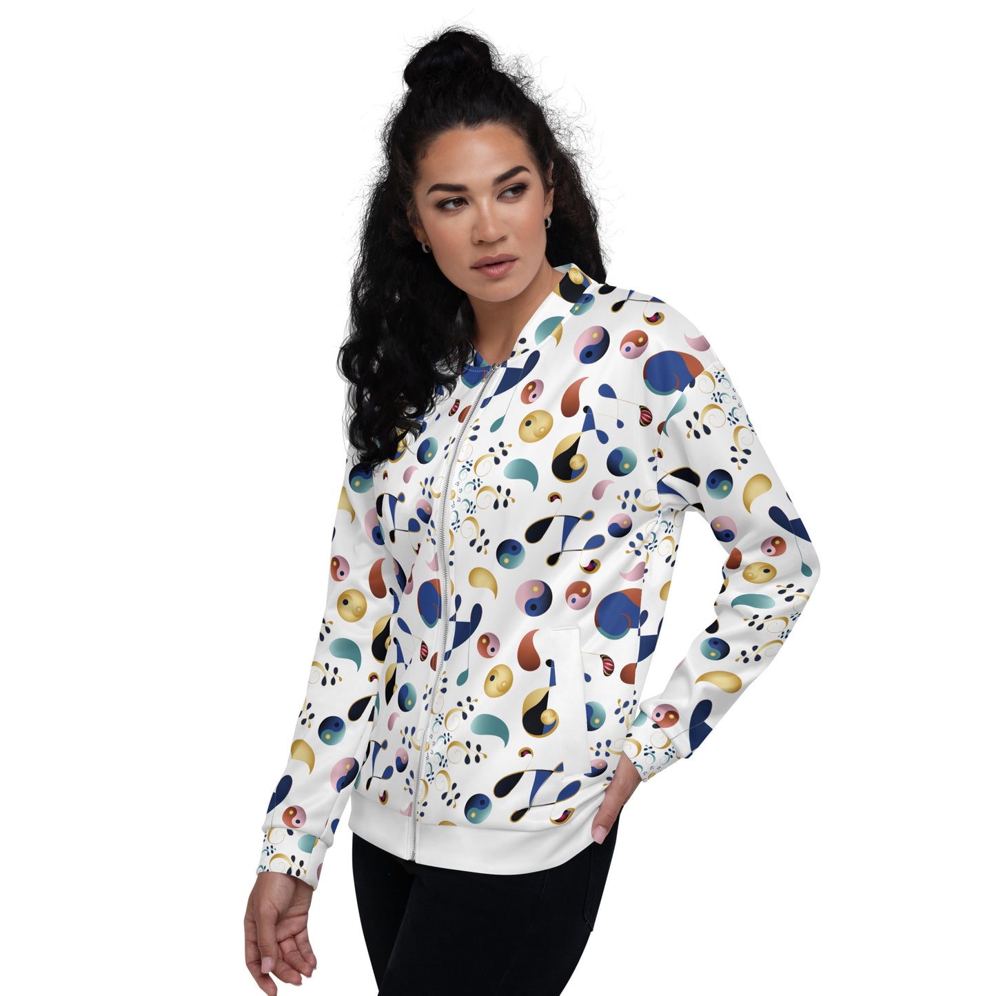 Unisex Bomber Jacket Kukloso Melange de fleuron No 1 - Free Shipping