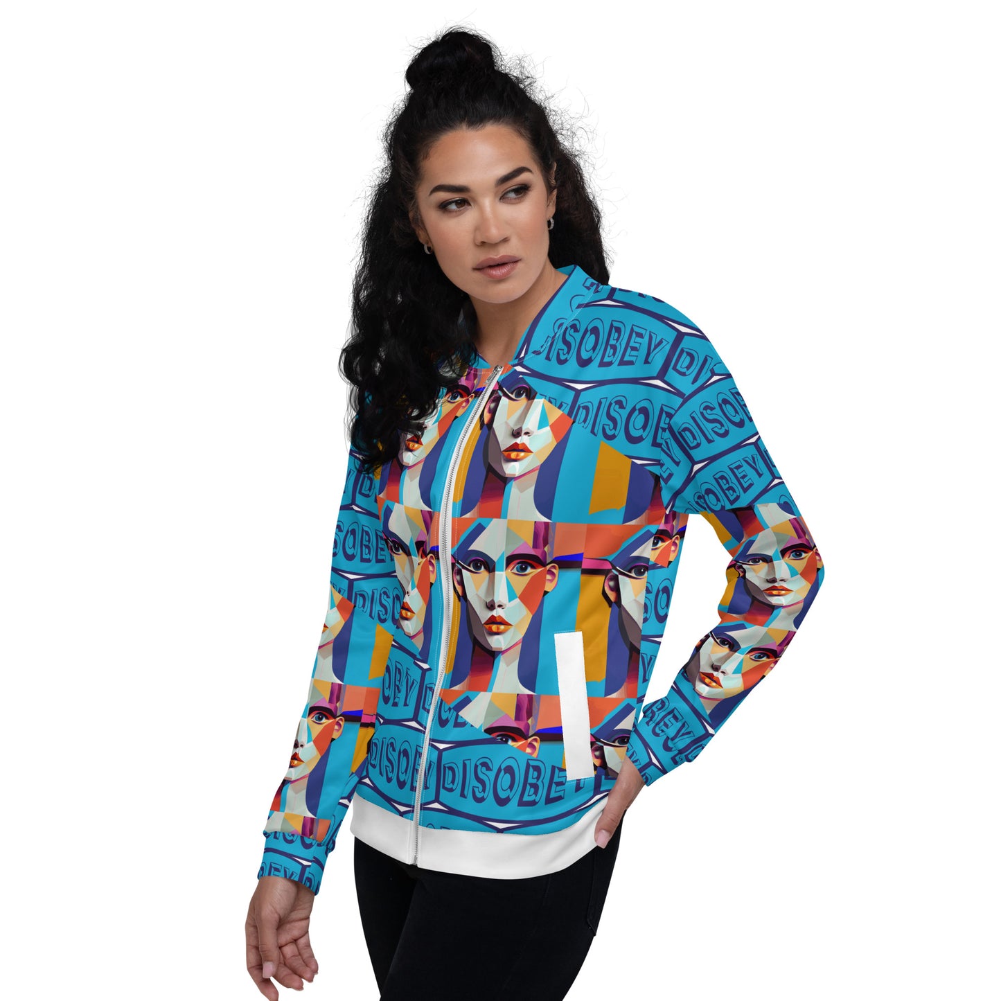 Unisex Bomber Jacket Kukloso Disobey No 4 - Free Shipping