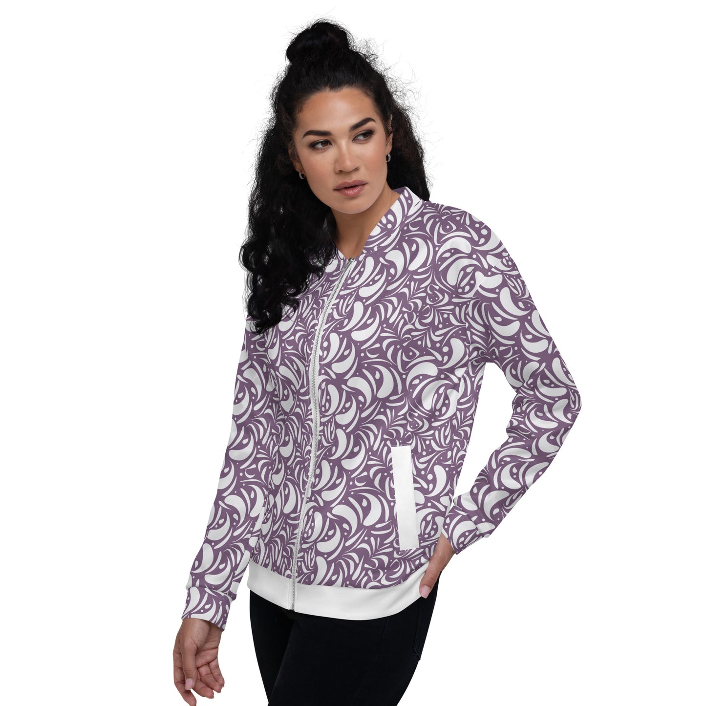 Unisex Bomber Jacket Kukloso Panopoly de fleuron No 5 - Free Shipping