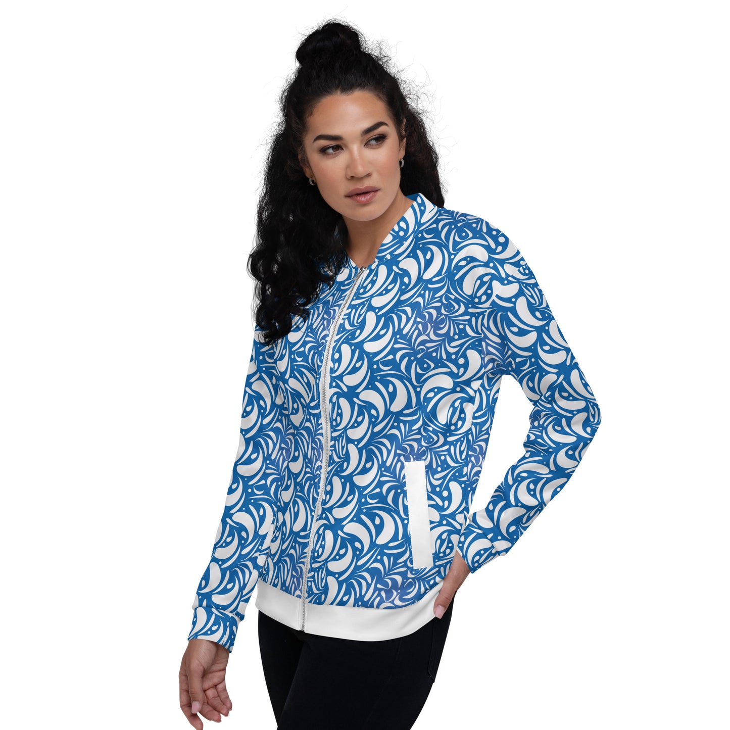 Unisex Bomber Jacket Kukloso Panopoly de fleuron No 7 - Free Shipping