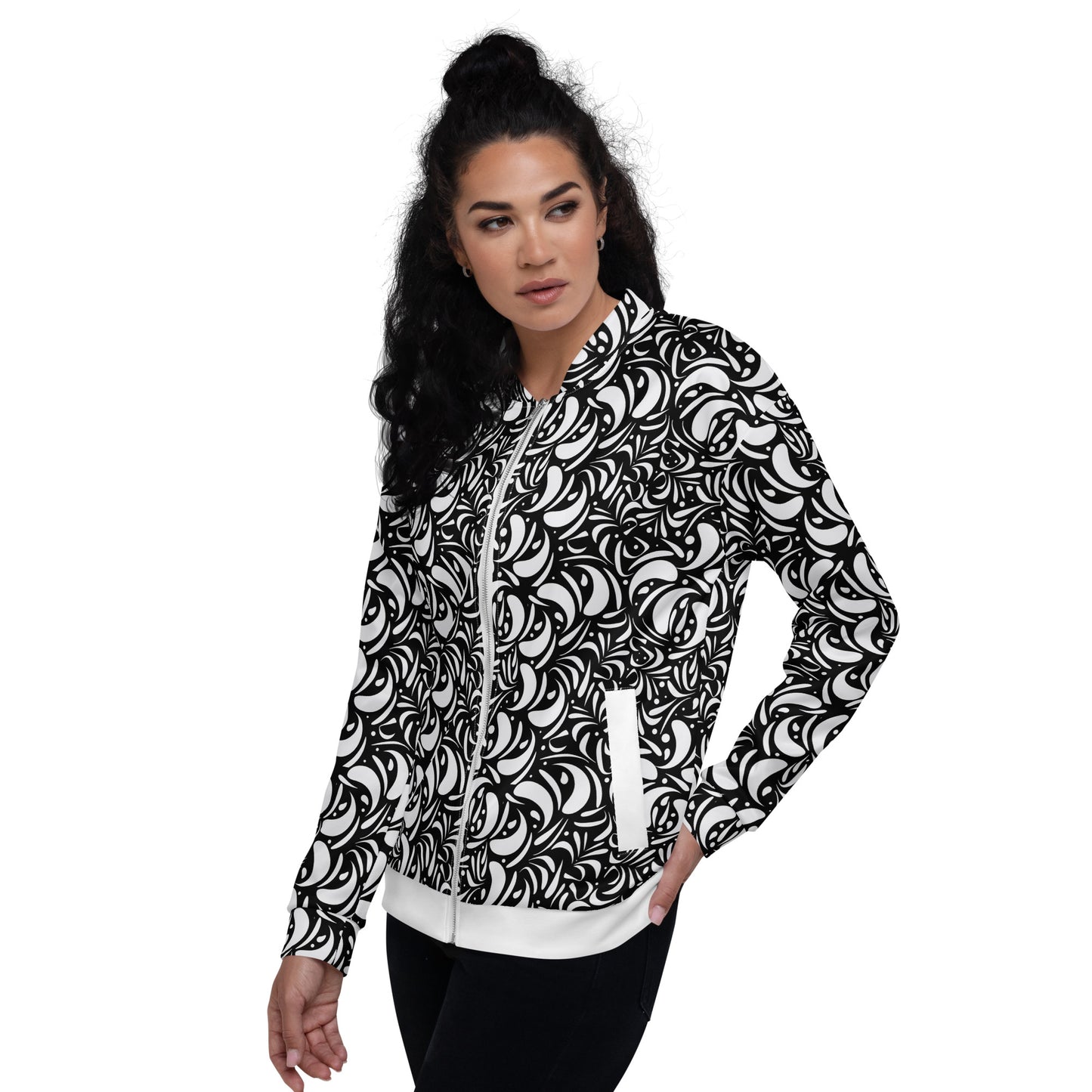 Unisex Bomber Jacket Kukloso Panopoly de fleuron No 9 - Free Shipping