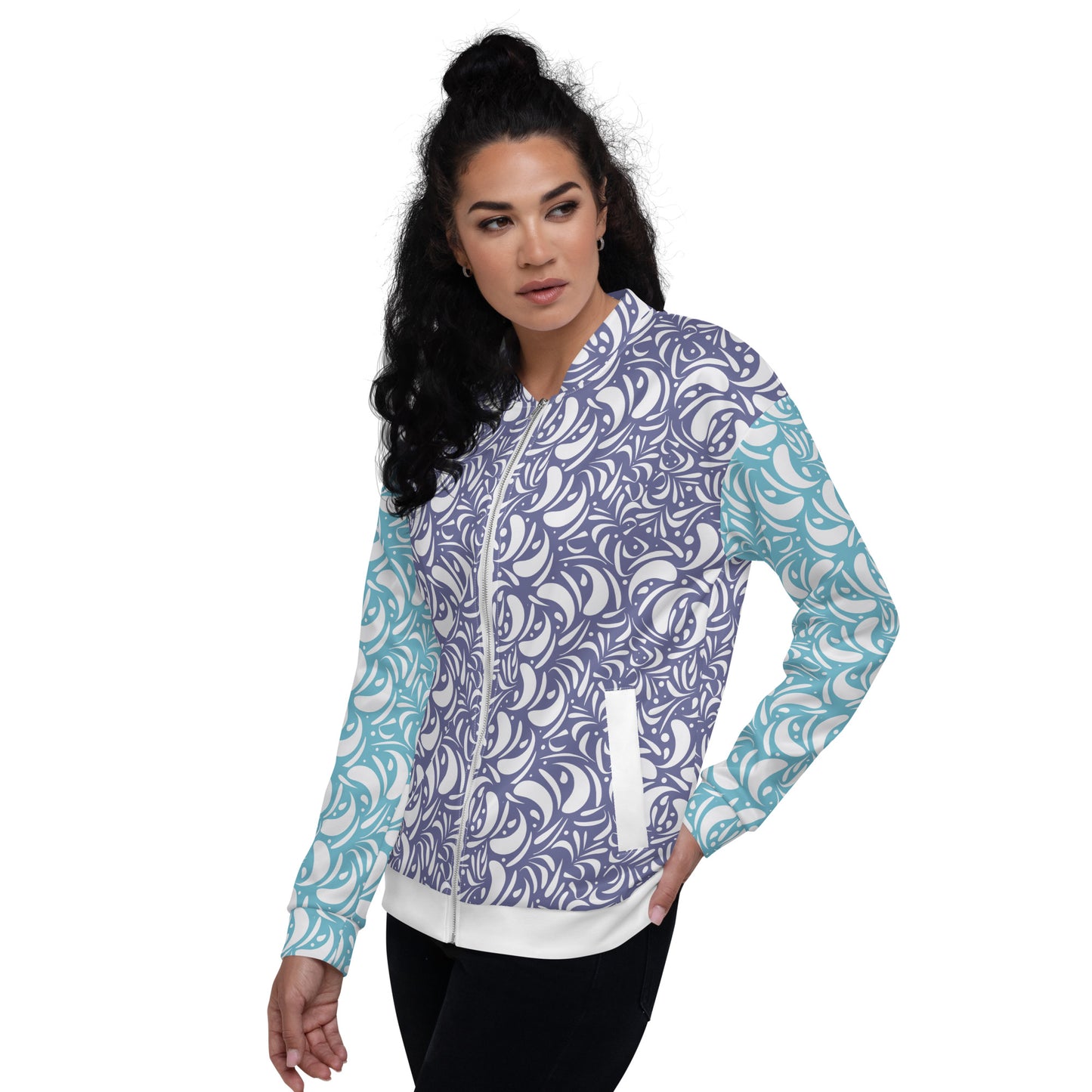 Unisex Bomber Jacket Kukloso Panopoly de fleuron No 11 - Free Shipping