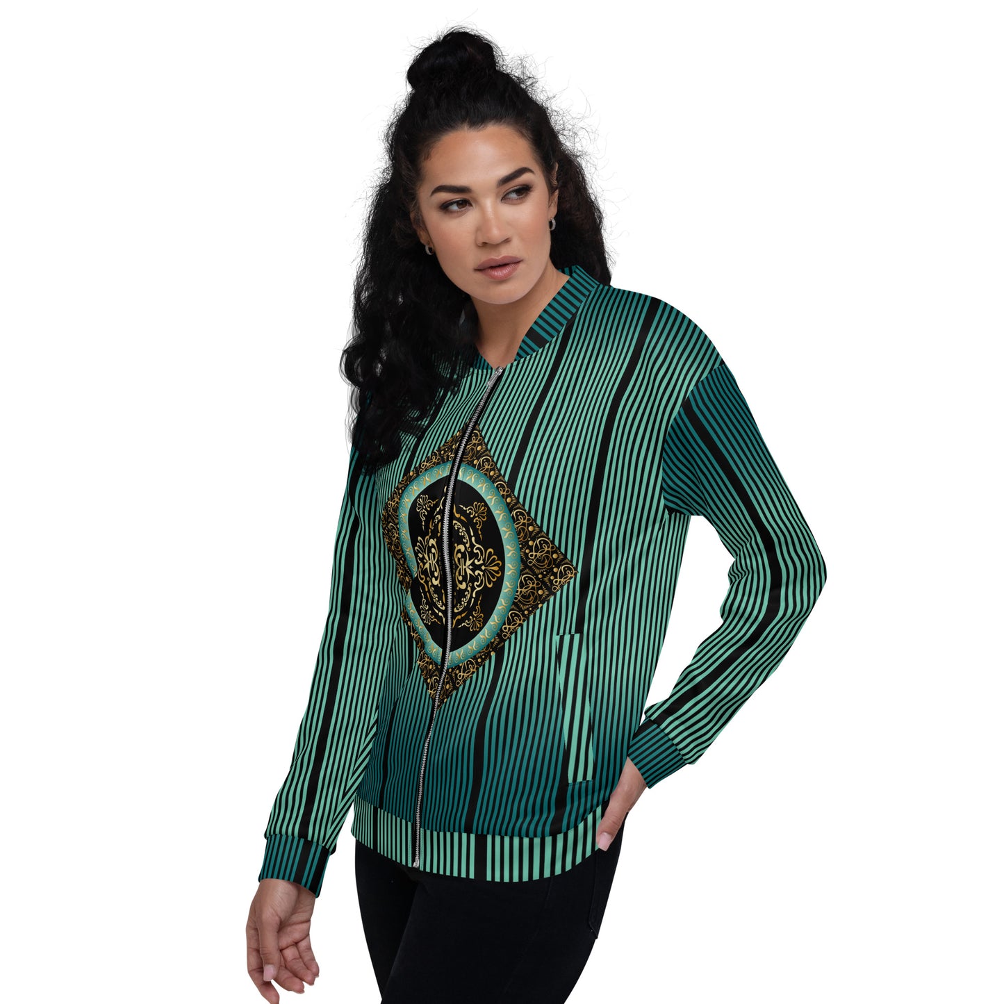 Unisex Bomber Jacket Kukloso Circularity No 579 No 1 - Free Shipping