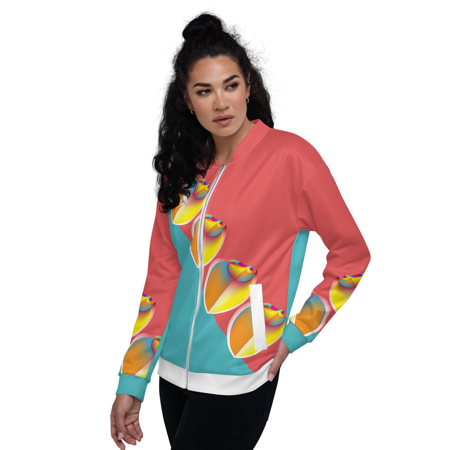 Unisex Bomber Jacket Kukloso Circularity No 94 No 1 - Free Shipping