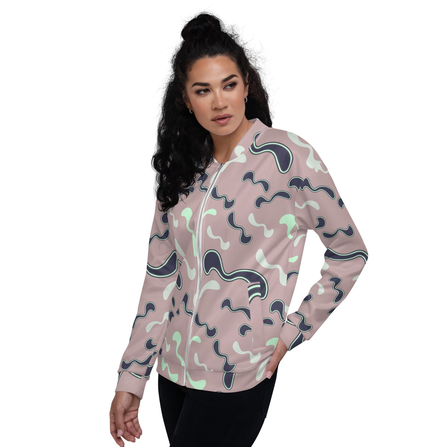 Unisex Bomber Jacket Kukloso Color Maze No 3 - Free Shipping