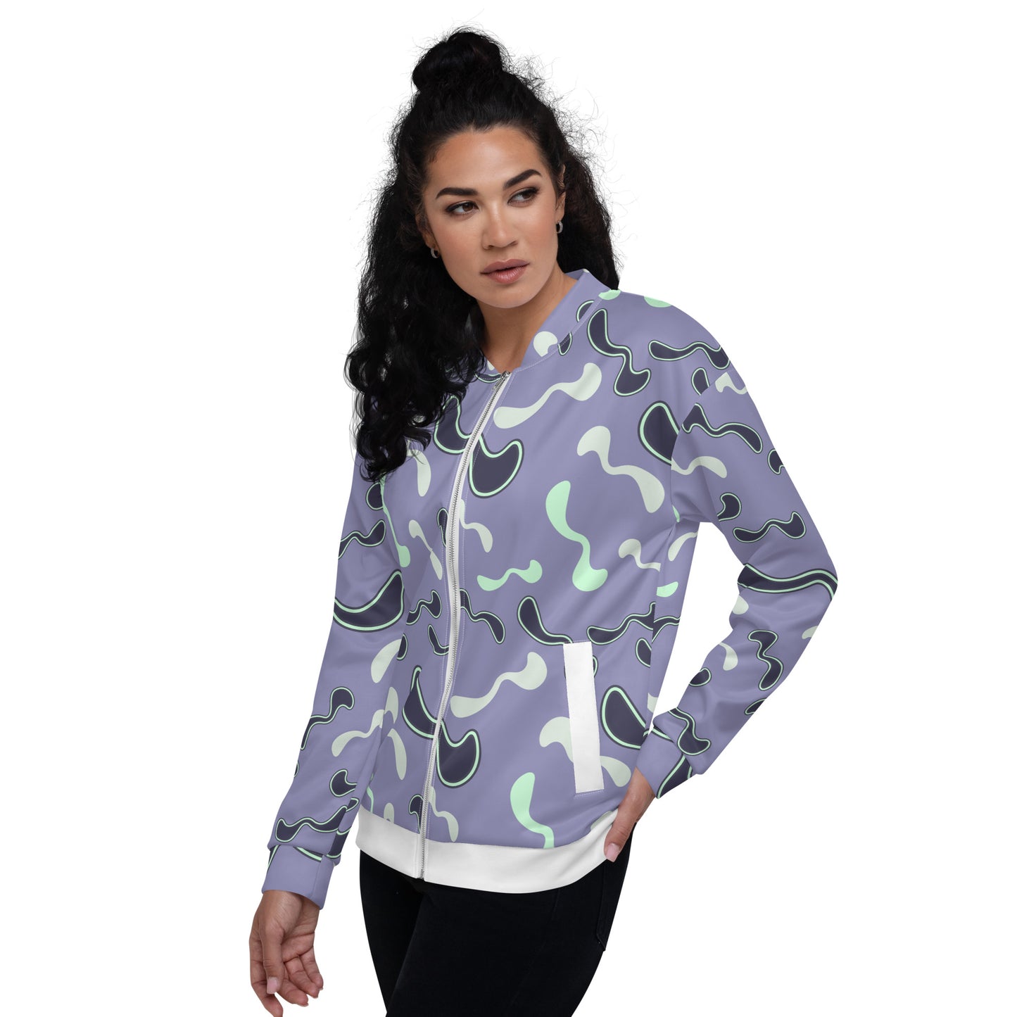 Unisex Bomber Jacket Kukloso Color Maze No 4 - Free Shipping