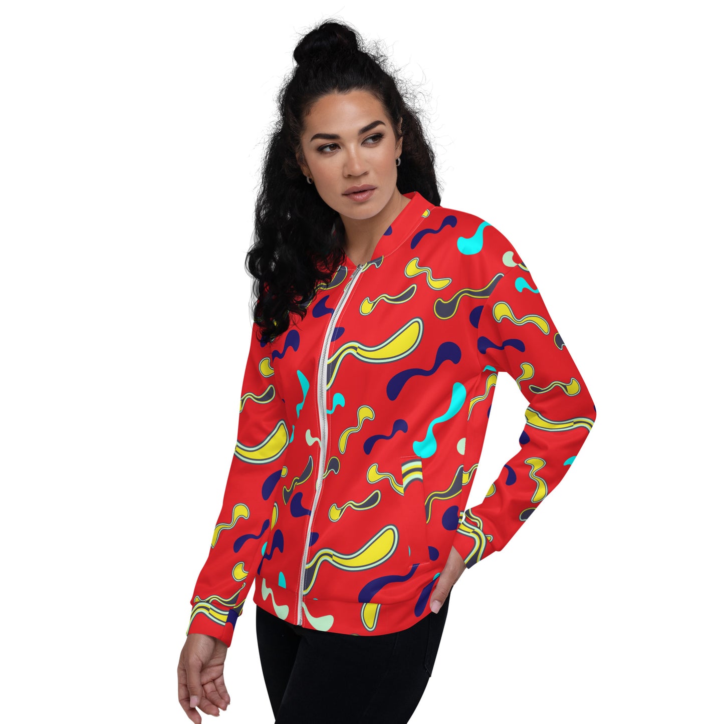 Unisex Bomber Jacket Kukloso Color Maze No 1 - Free Shipping