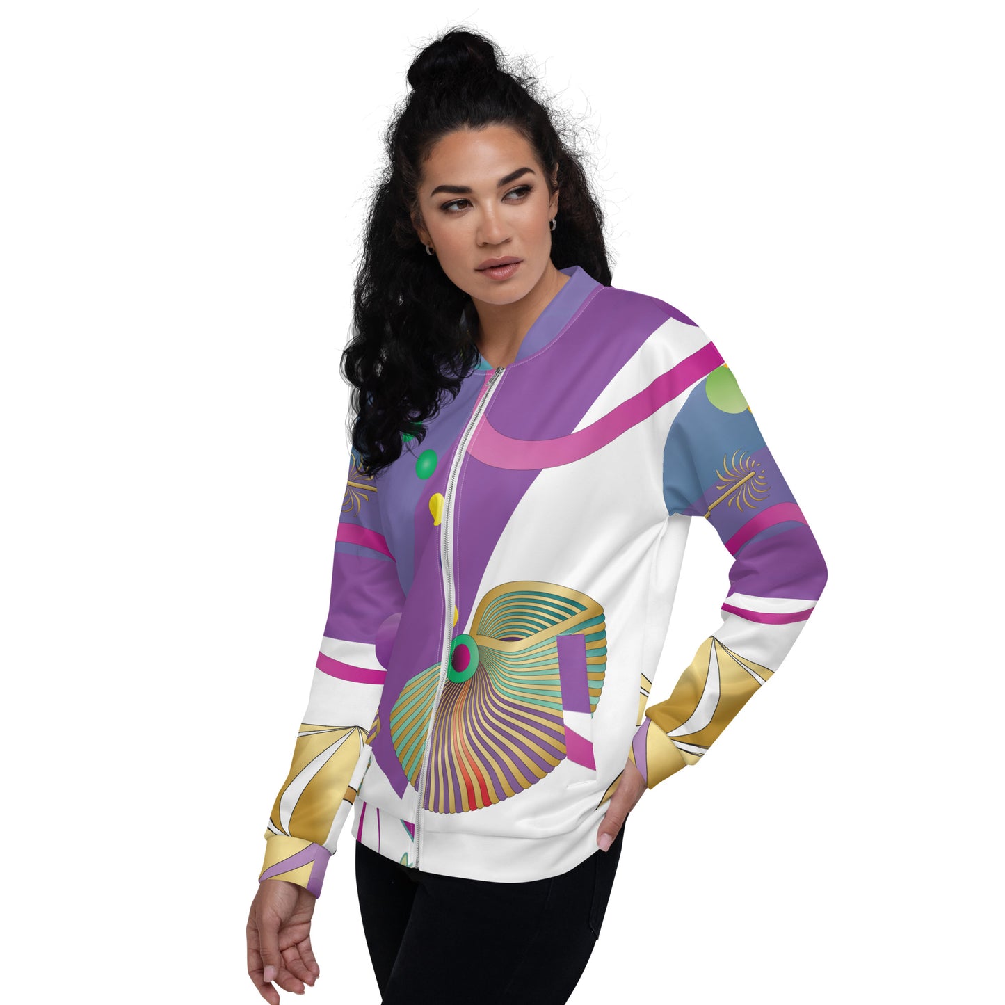 Unisex Bomber Jacket Kukloso Kuklos No 4358 Pattern 2 XL - Free Shipping