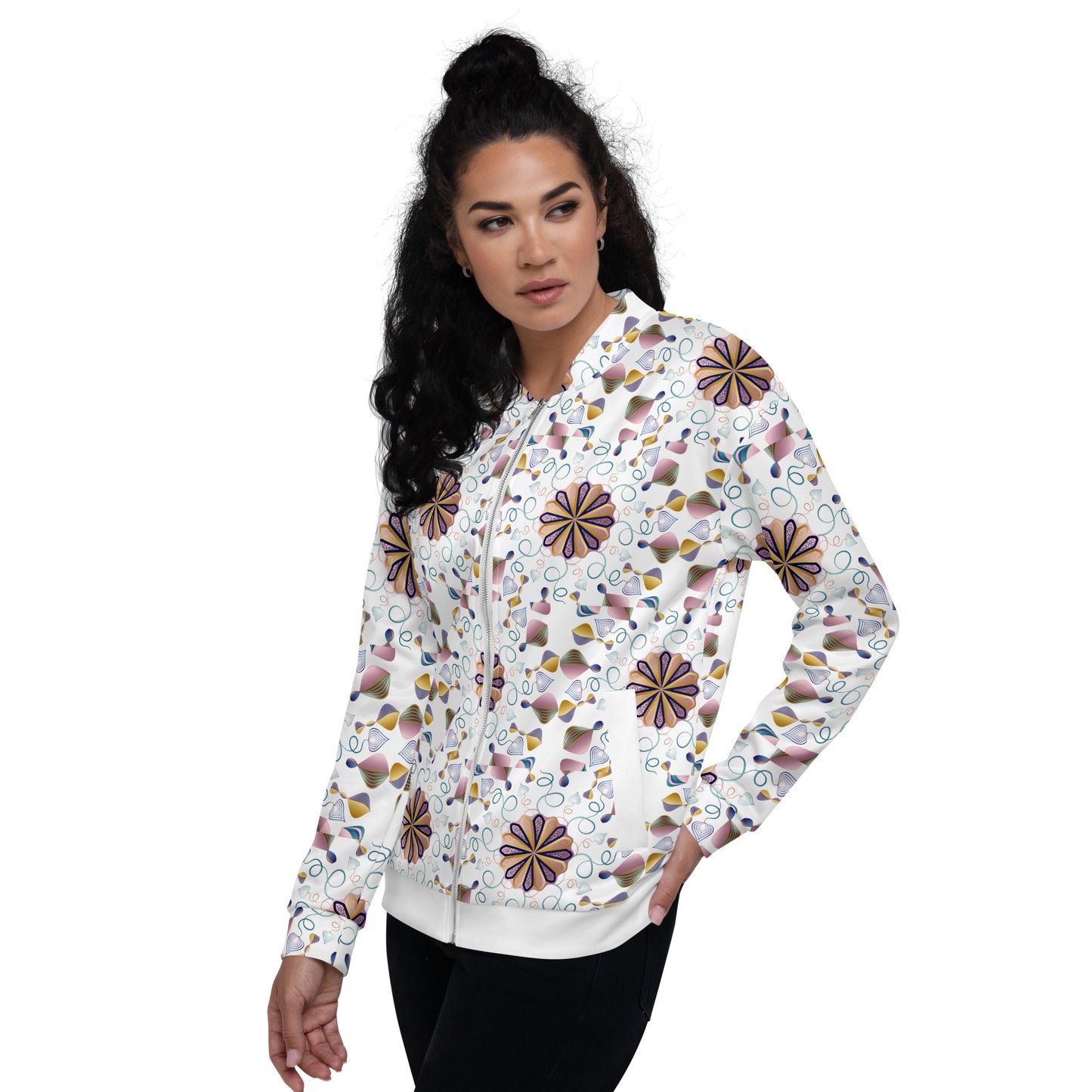 Unisex Bomber Jacket Kukloso Kuklos No 4393 Pattern - Free Shipping