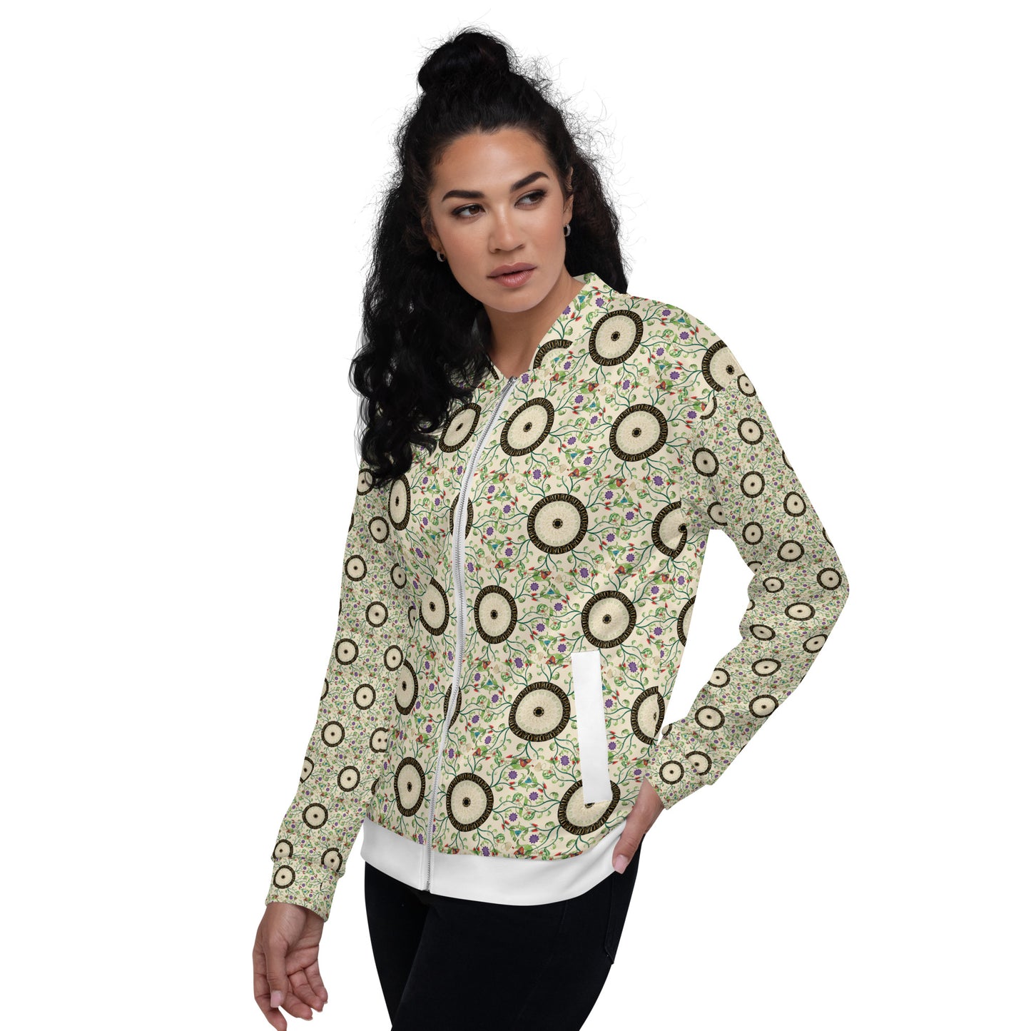 Unisex Bomber Jacket Kukloso Kuklos No 4357 Pattern - Free Shipping