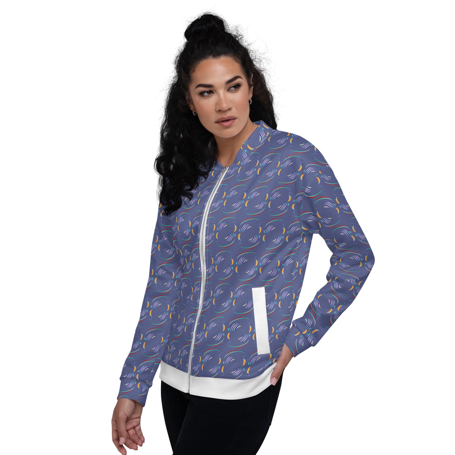 Unisex Bomber Jacket Kukloso Fleuron No 76 No 1 - Free Shipping