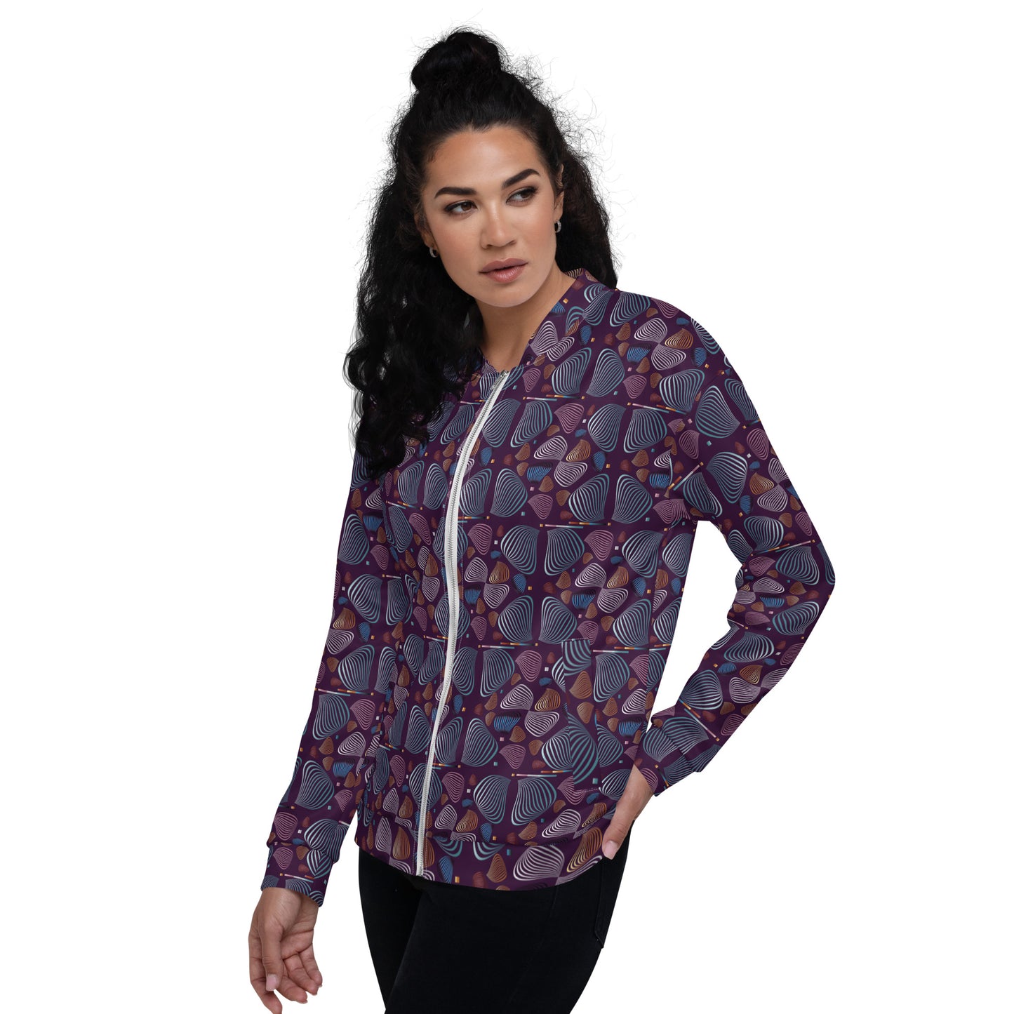 Unisex Bomber Jacket Kukloso Fleuron No 78 A - Free Shipping