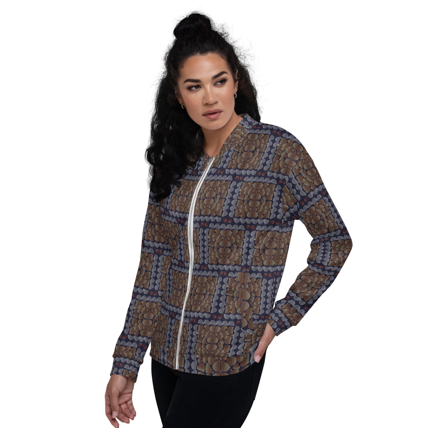 Unisex Bomber Jacket Kukloso Fleuron No 78 B - Free Shipping