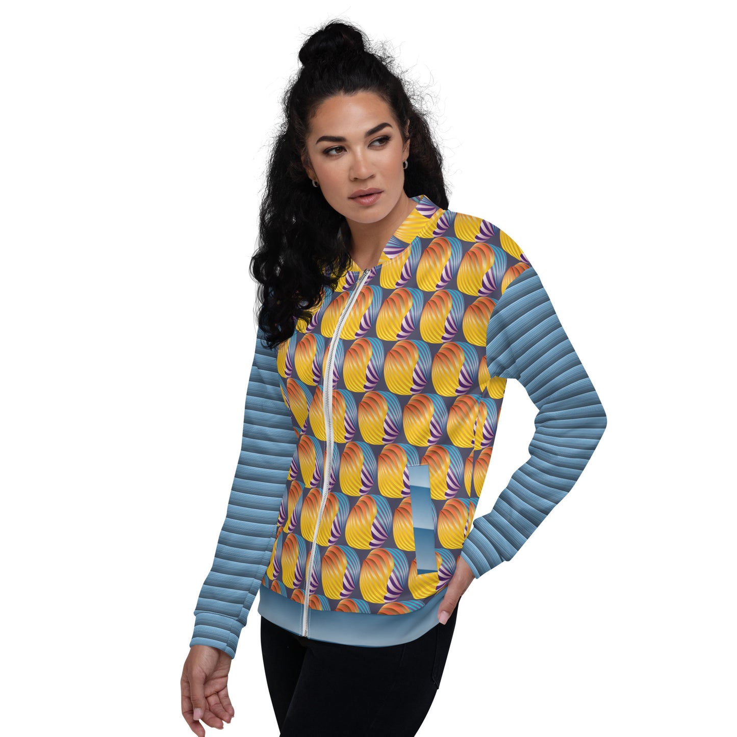 Unisex Bomber Jacket Kukloso Abstractical No 287 A - Free Shipping