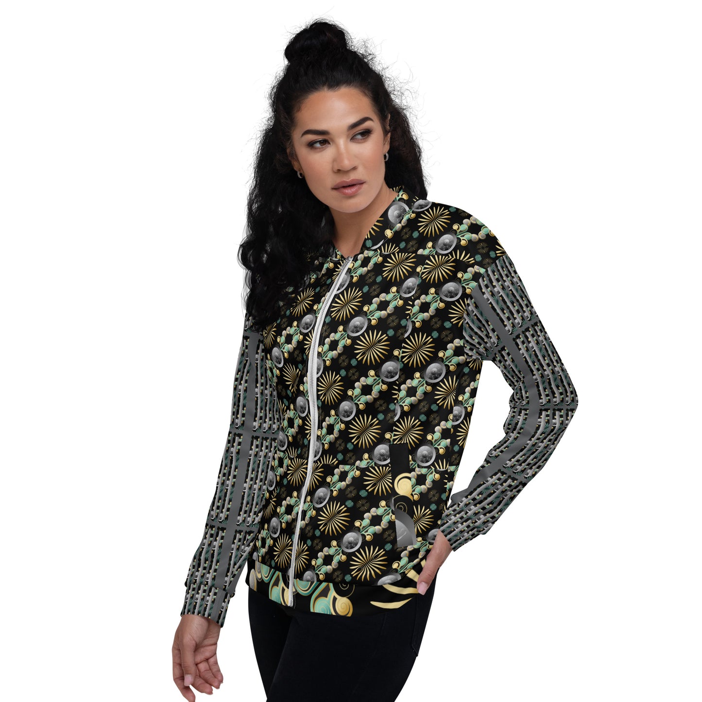 Unisex Bomber Jacket Kukloso Abstractical No 56 No 7 - Free Shipping