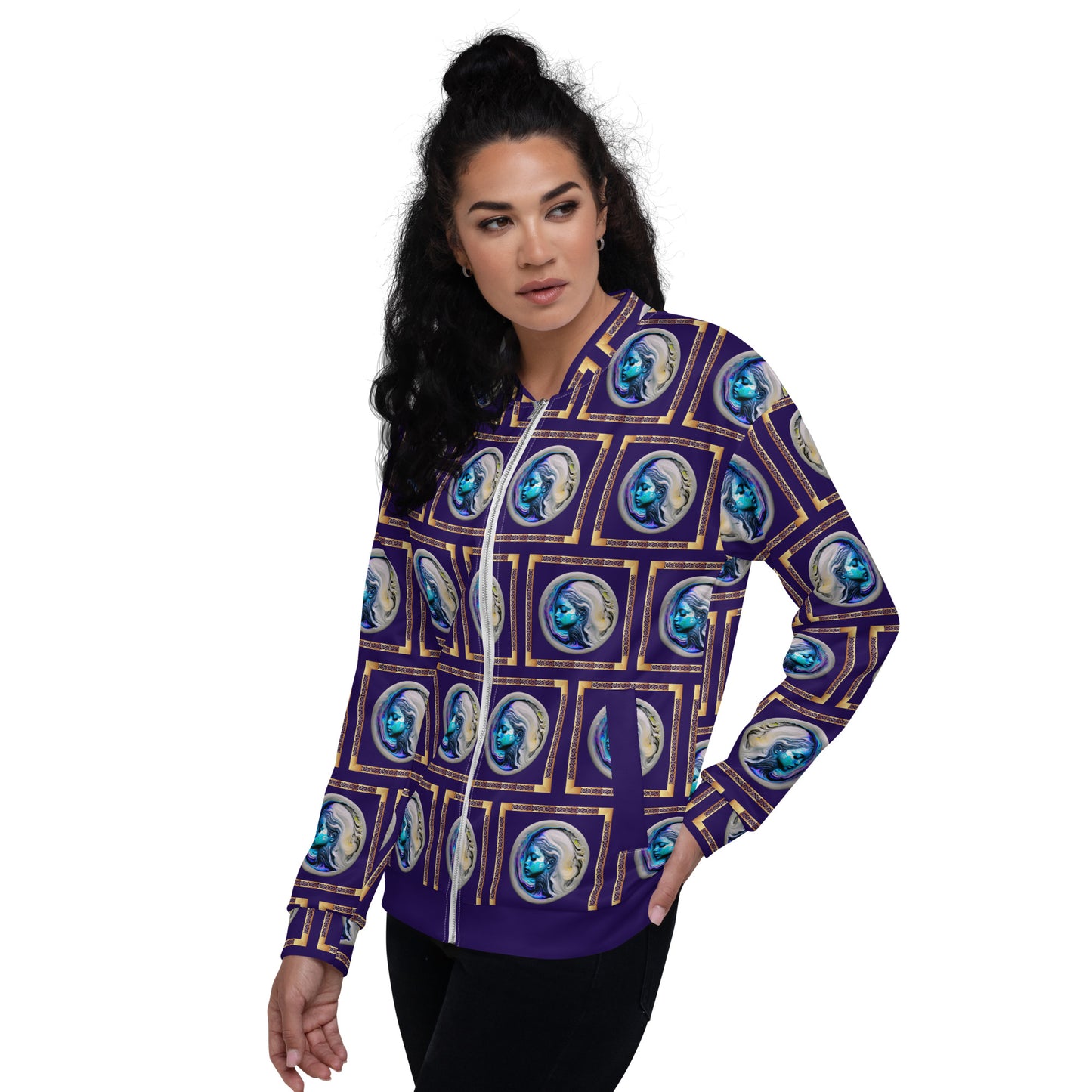 Unisex Bomber Jacket Kukloso Liquid Color Woman No 2 - Free Shipping