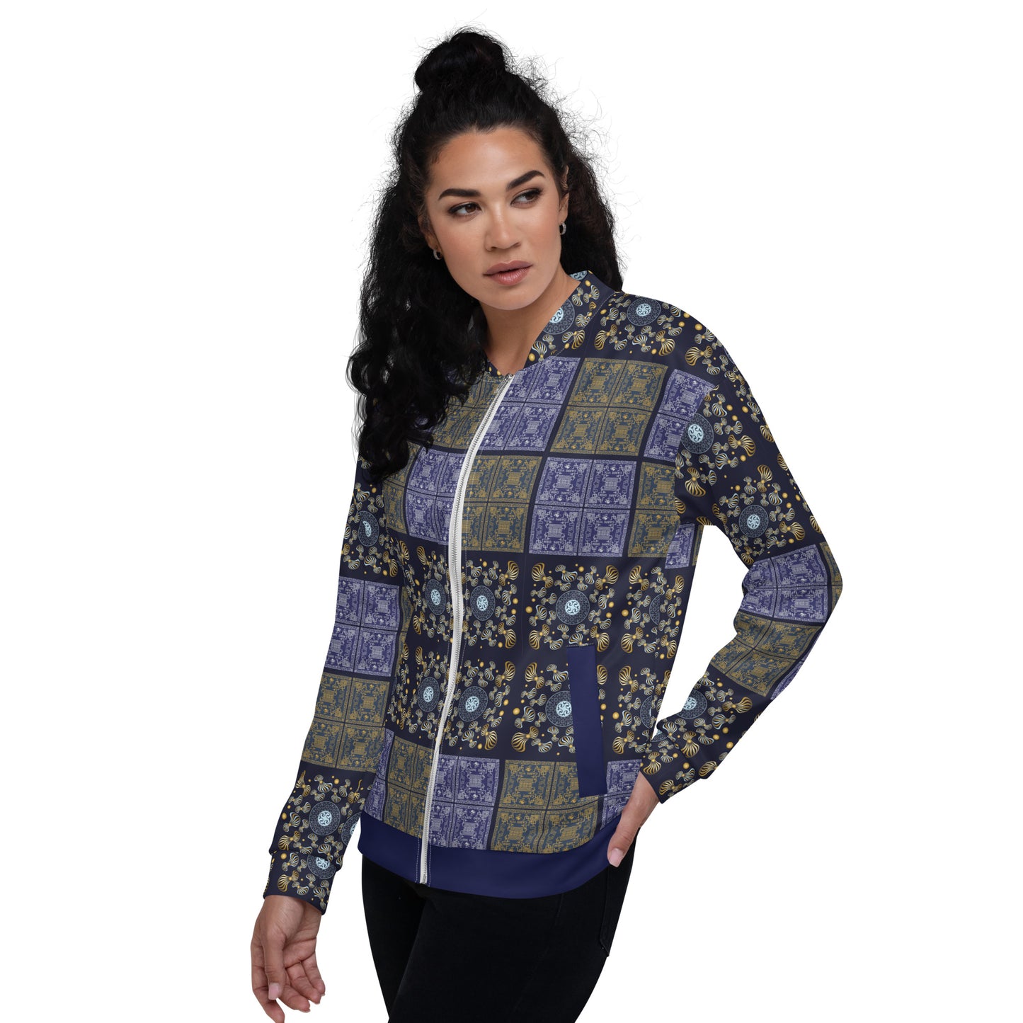 Unisex Bomber Jacket Kukloso Greek Border Carpe Diem No 50 No 6 - Free Shipping