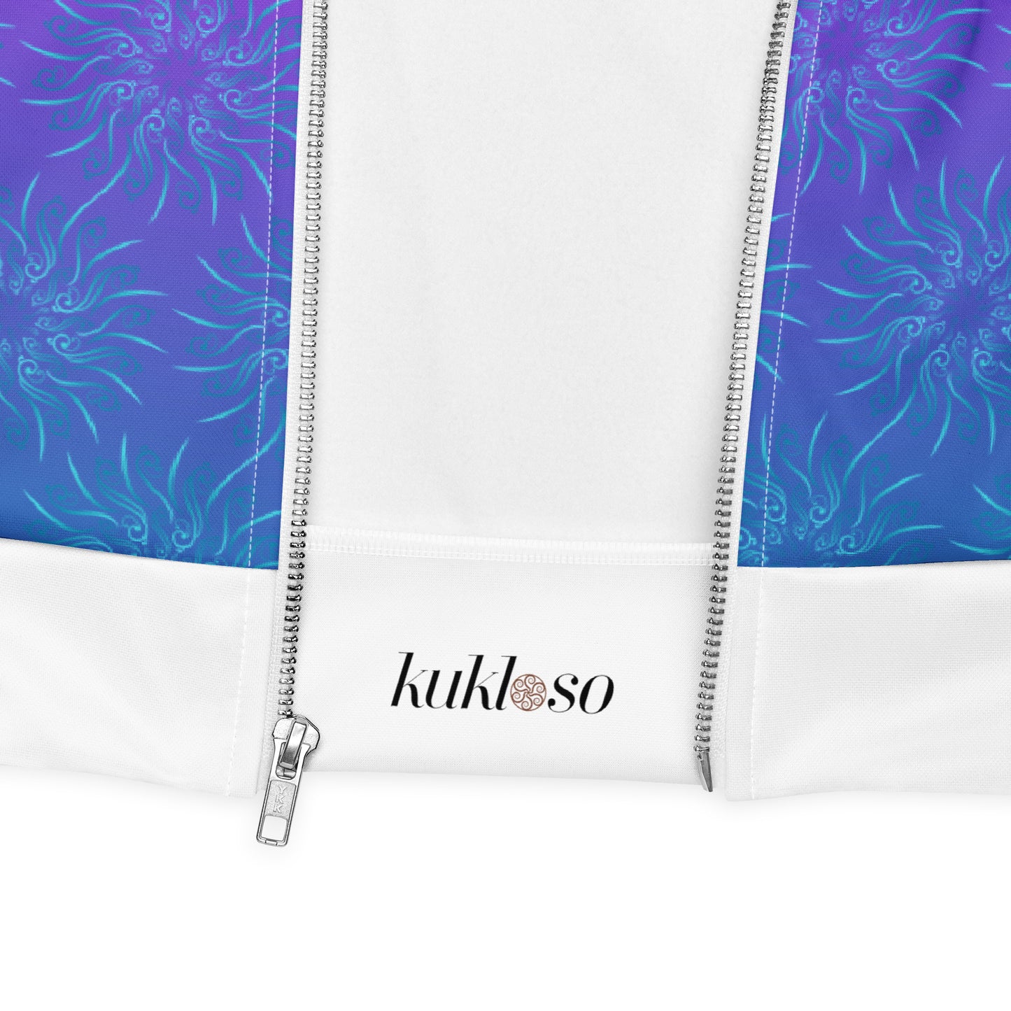 Unisex Bomber Jacket Kukloso Mandala Turquoise - Free Shipping
