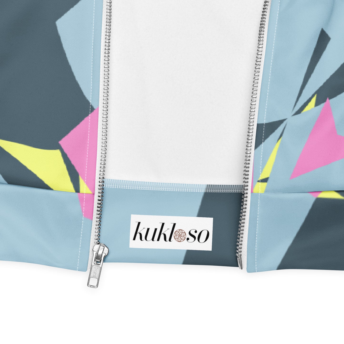 Unisex Bomber Jacket Kukloso Pink/Yellow Abstract Collage No 1 - Free Shipping