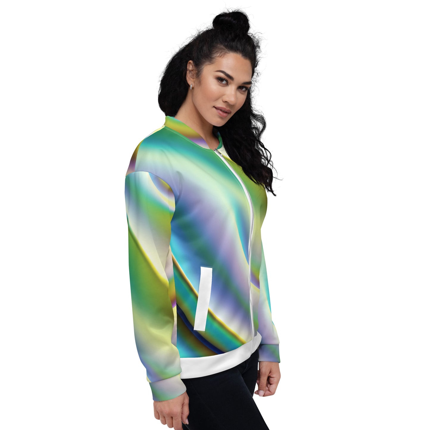 Unisex Bomber Jacket Kukloso Color Flow No 22 - Free Shipping