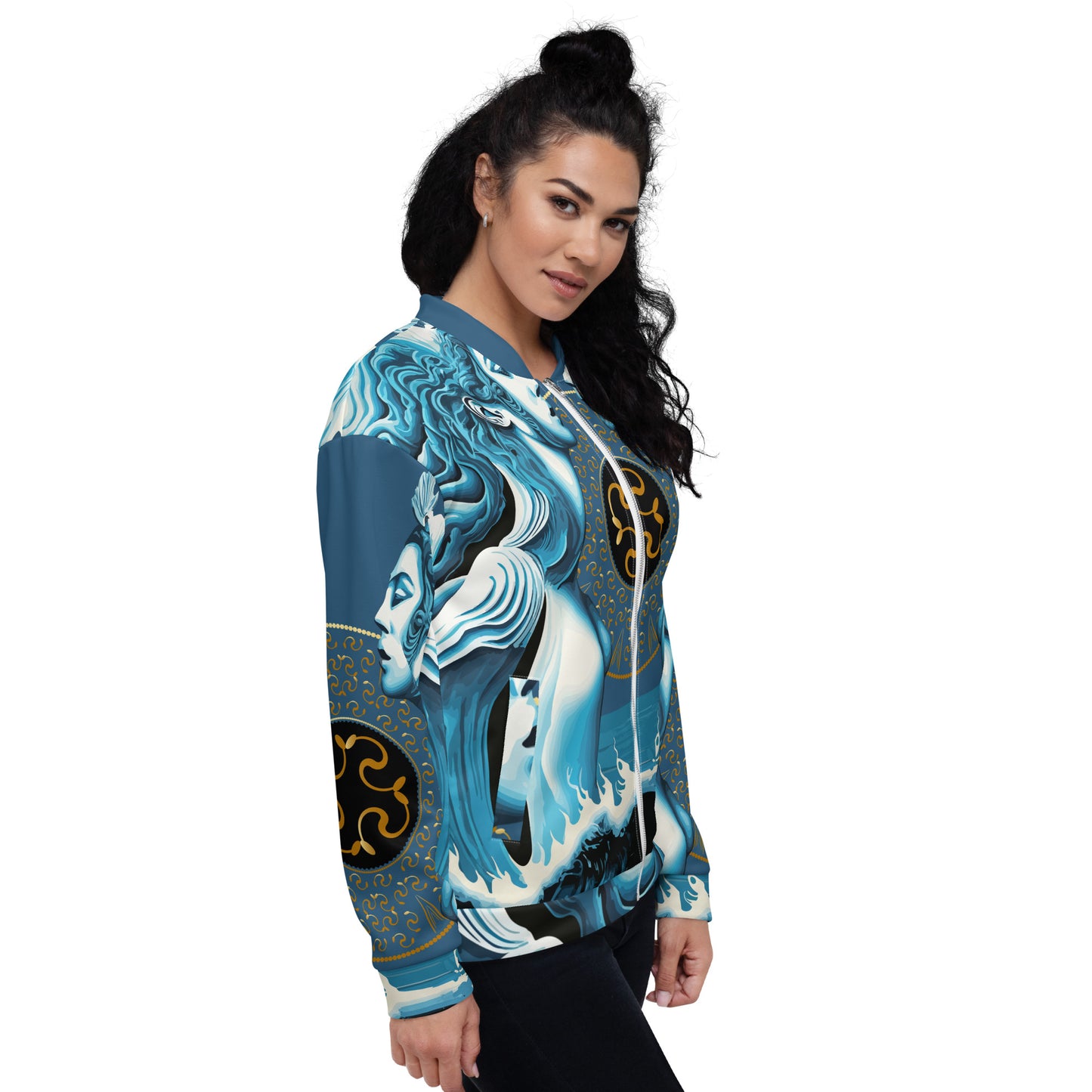 Unisex Bomber Jacket Kukloso Sea Siren No 2 Free Shipping