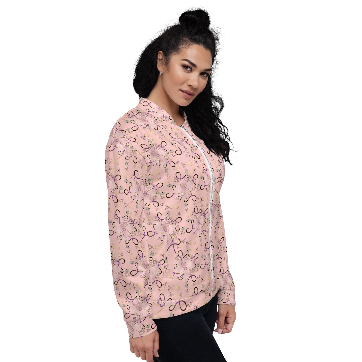 Unisex Bomber Jacket Kukloso Whimsical No 25 B Free Shipping