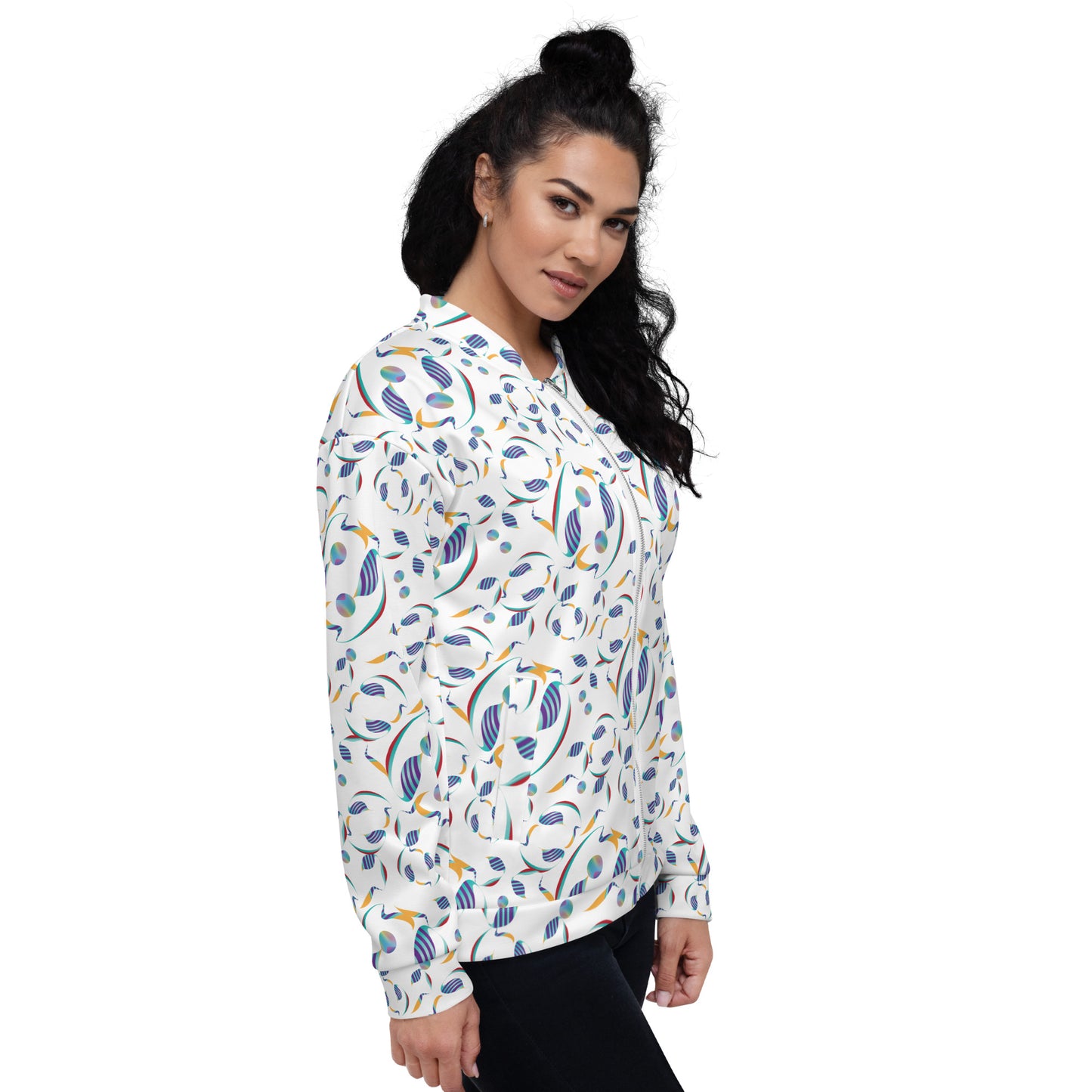 Unisex Bomber Jacket klukoso Whimsical No 80 D Free Shipping