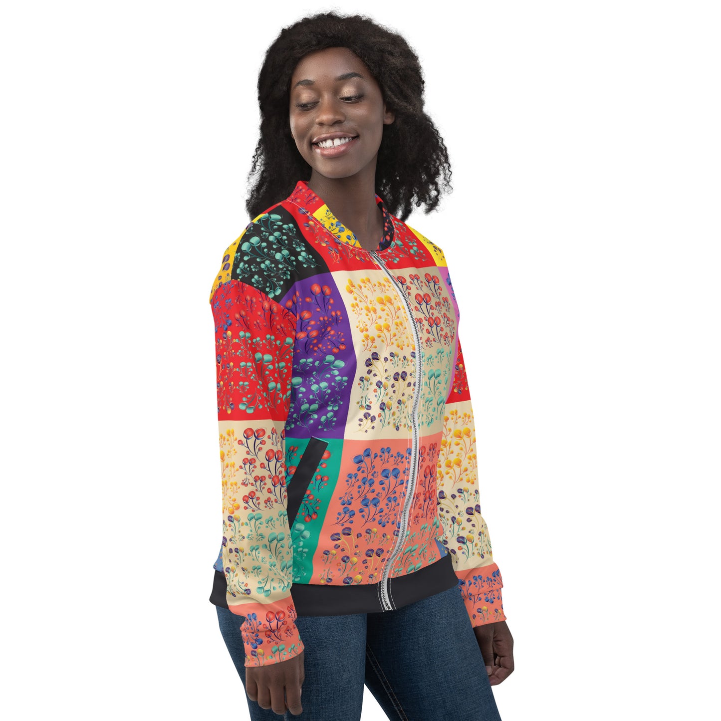 Unisex Bomber Jacket Kukloso Melange de fleur Composite No 50 A Free Shipping