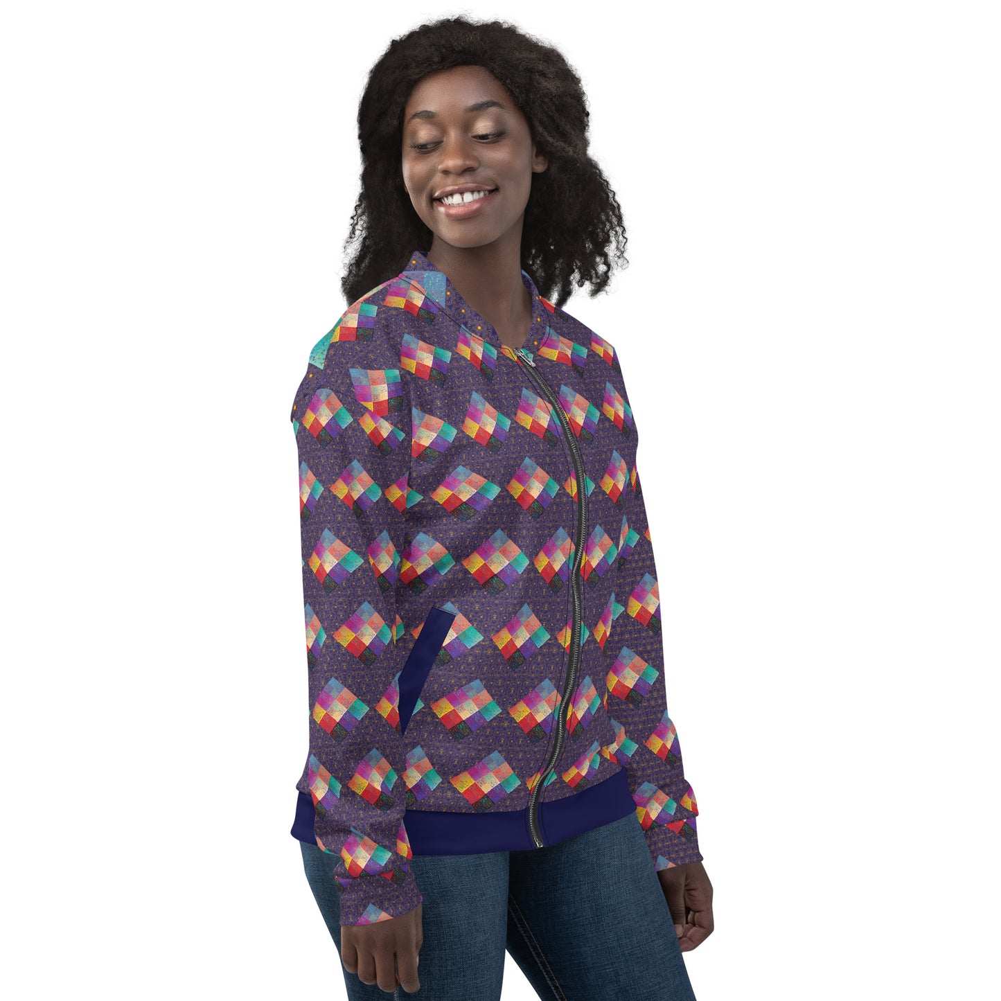 Unisex Bomber Jacket Kukloso Melange de fleur Composite No 50 C Free Shipping