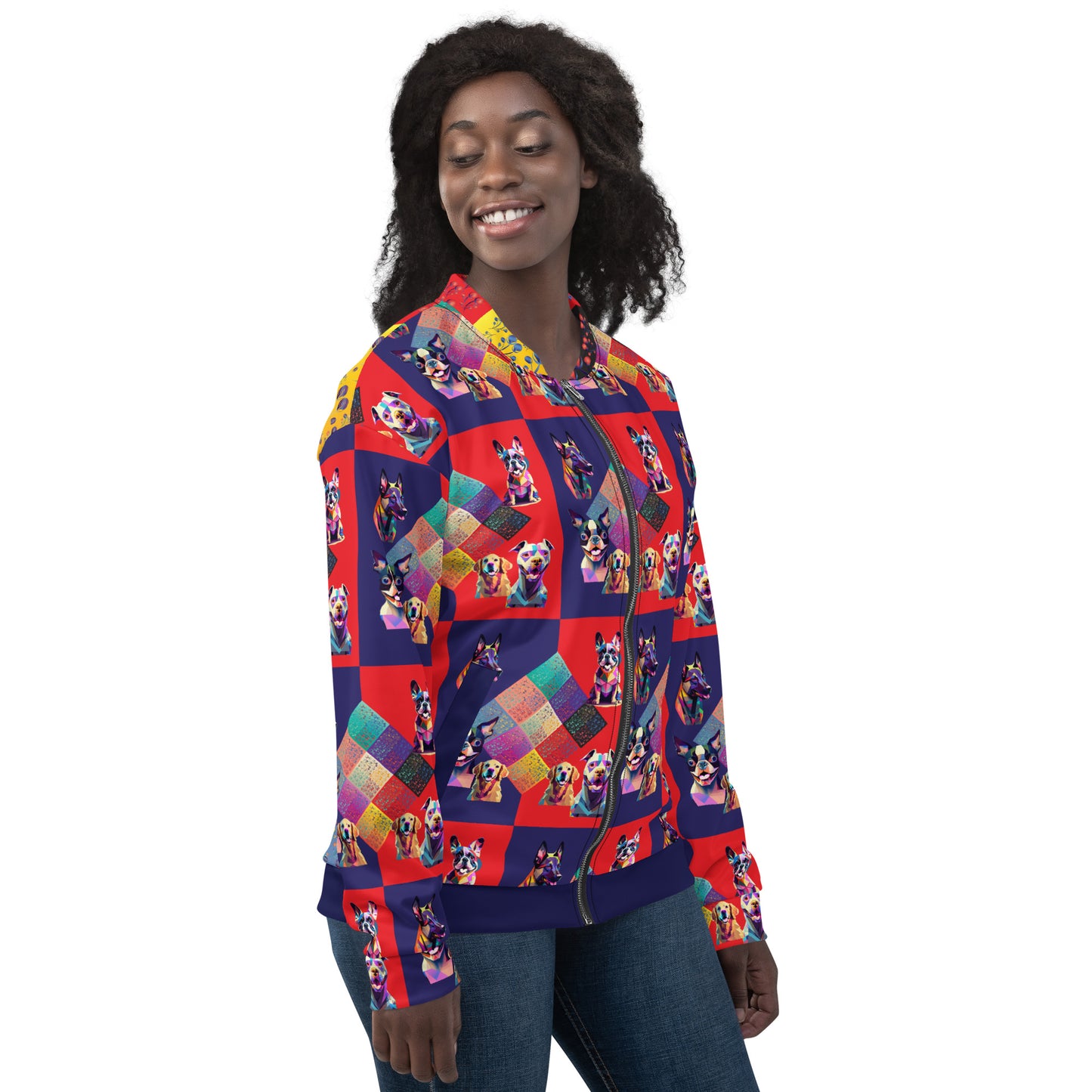 Unisex Bomber Jacket Kukloso Melange de fleur Composite No 50 F Free Shipping