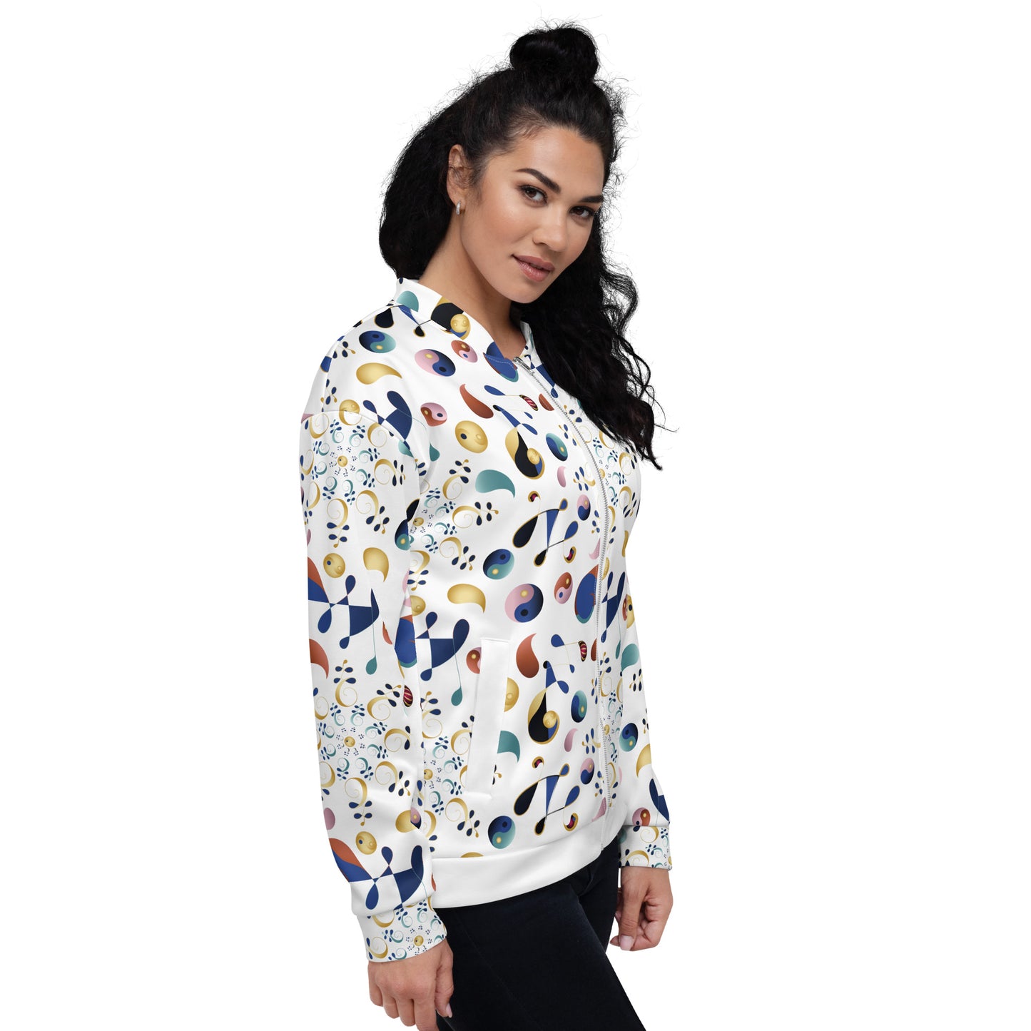 Unisex Bomber Jacket Kukloso Melange de fleuron No 1 - Free Shipping