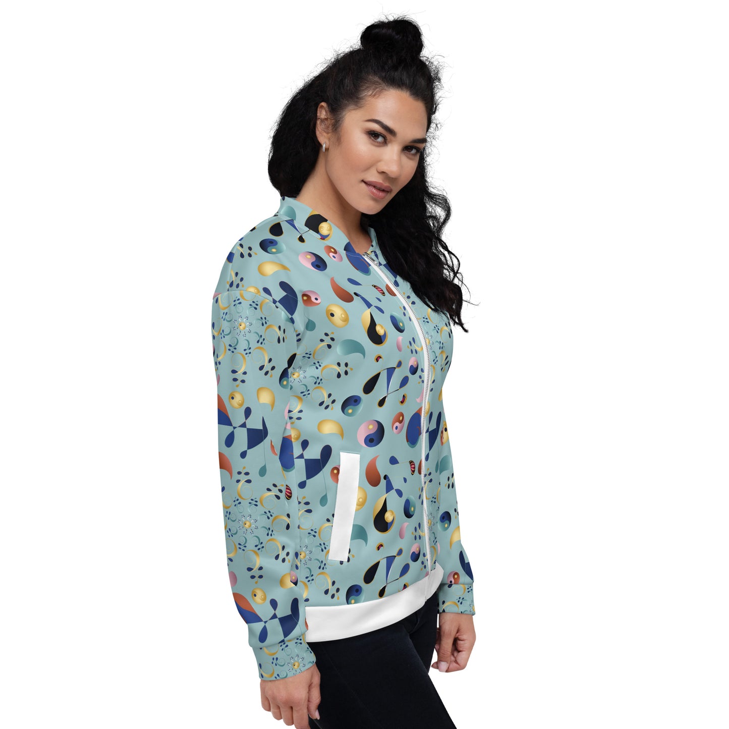 Unisex Bomber Jacket Kukloso Melange de fleuron No 2 - Free Shipping