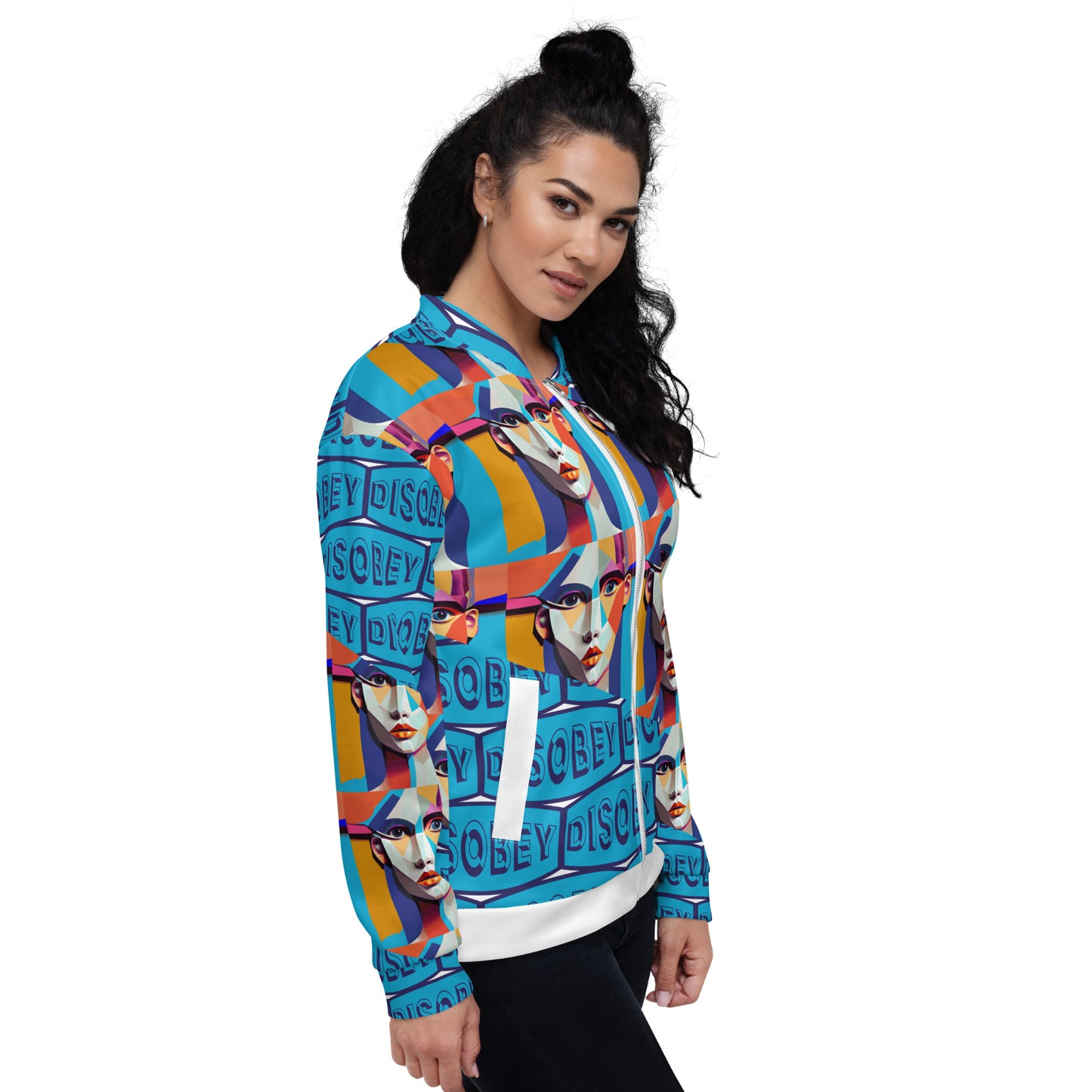 Unisex Bomber Jacket Kukloso Disobey No 4 - Free Shipping