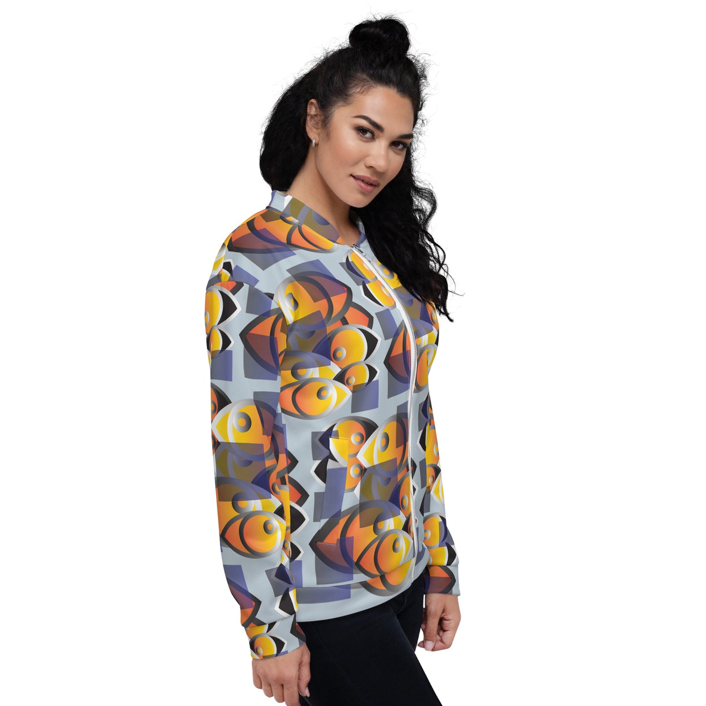 Unisex Bomber Jacket Kukloso Abstractical No 253 - Free Shipping