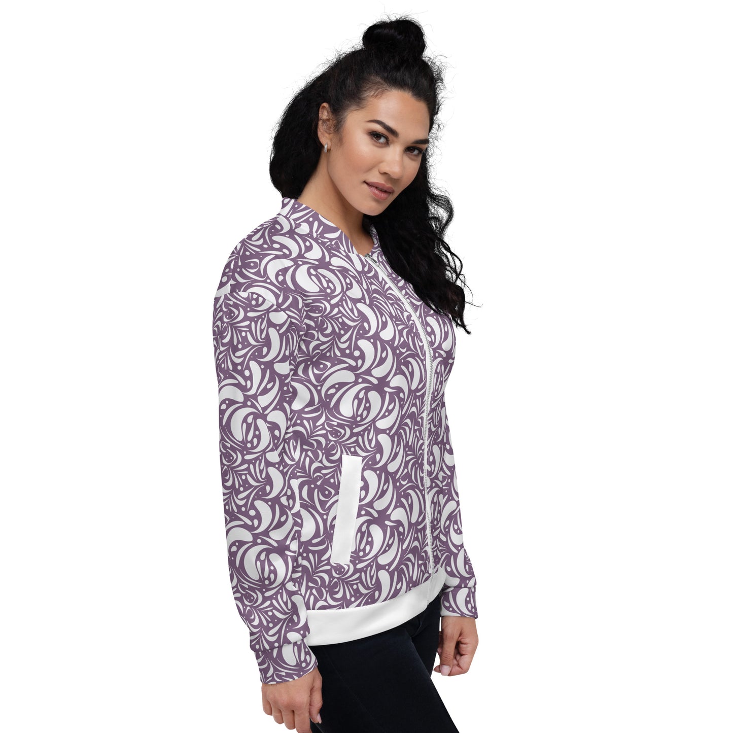 Unisex Bomber Jacket Kukloso Panopoly de fleuron No 5 - Free Shipping