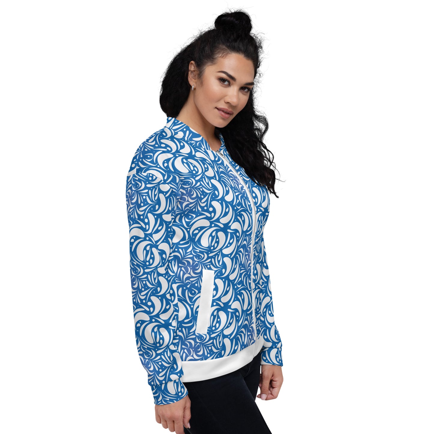 Unisex Bomber Jacket Kukloso Panopoly de fleuron No 7 - Free Shipping