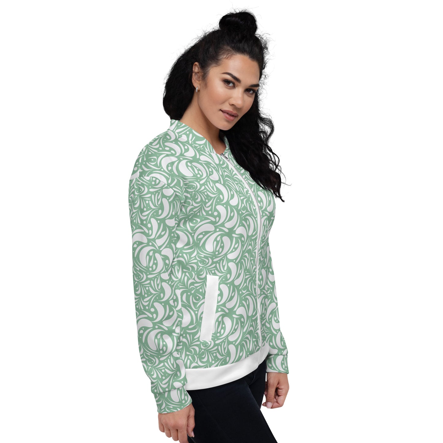 Unisex Bomber Jacket Kukloso Panopoly de fleuron No 8 - Free Shipping