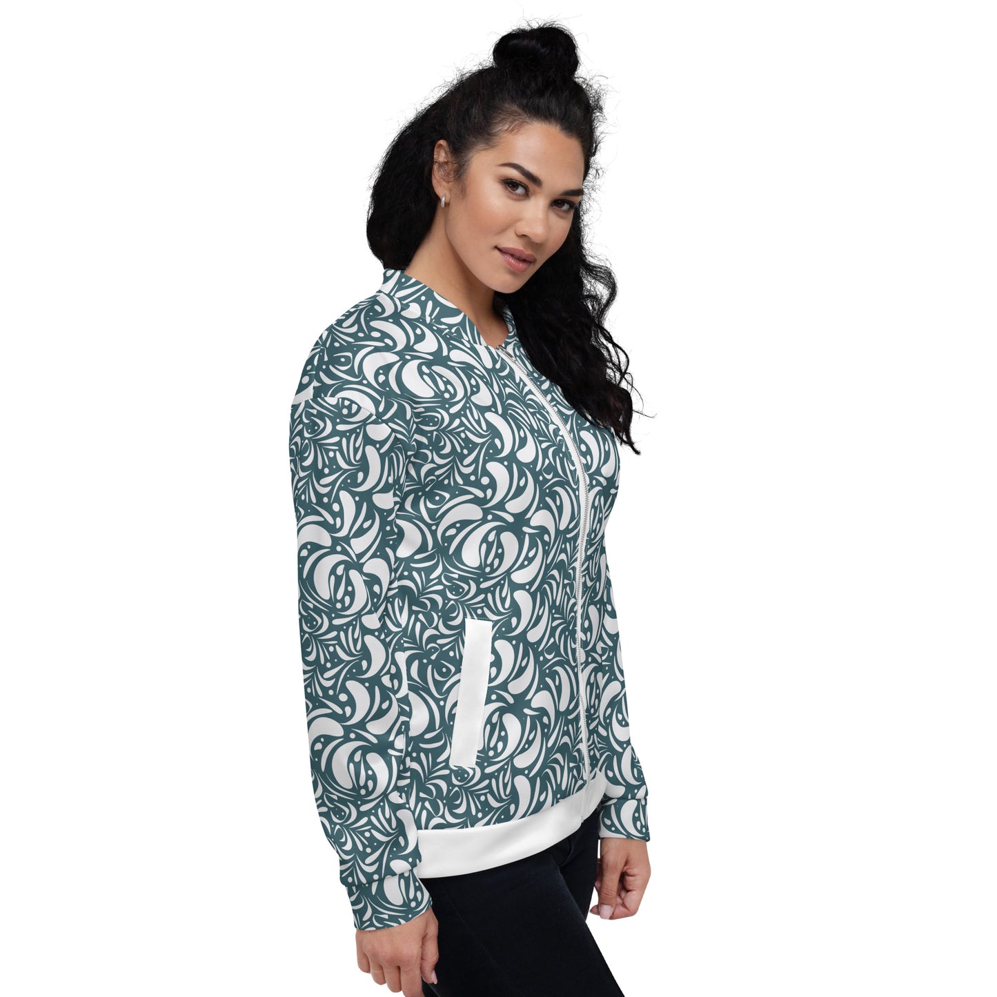 Unisex Bomber Jacket Kukloso Panopoly de fleuron No 10 - Free Shipping
